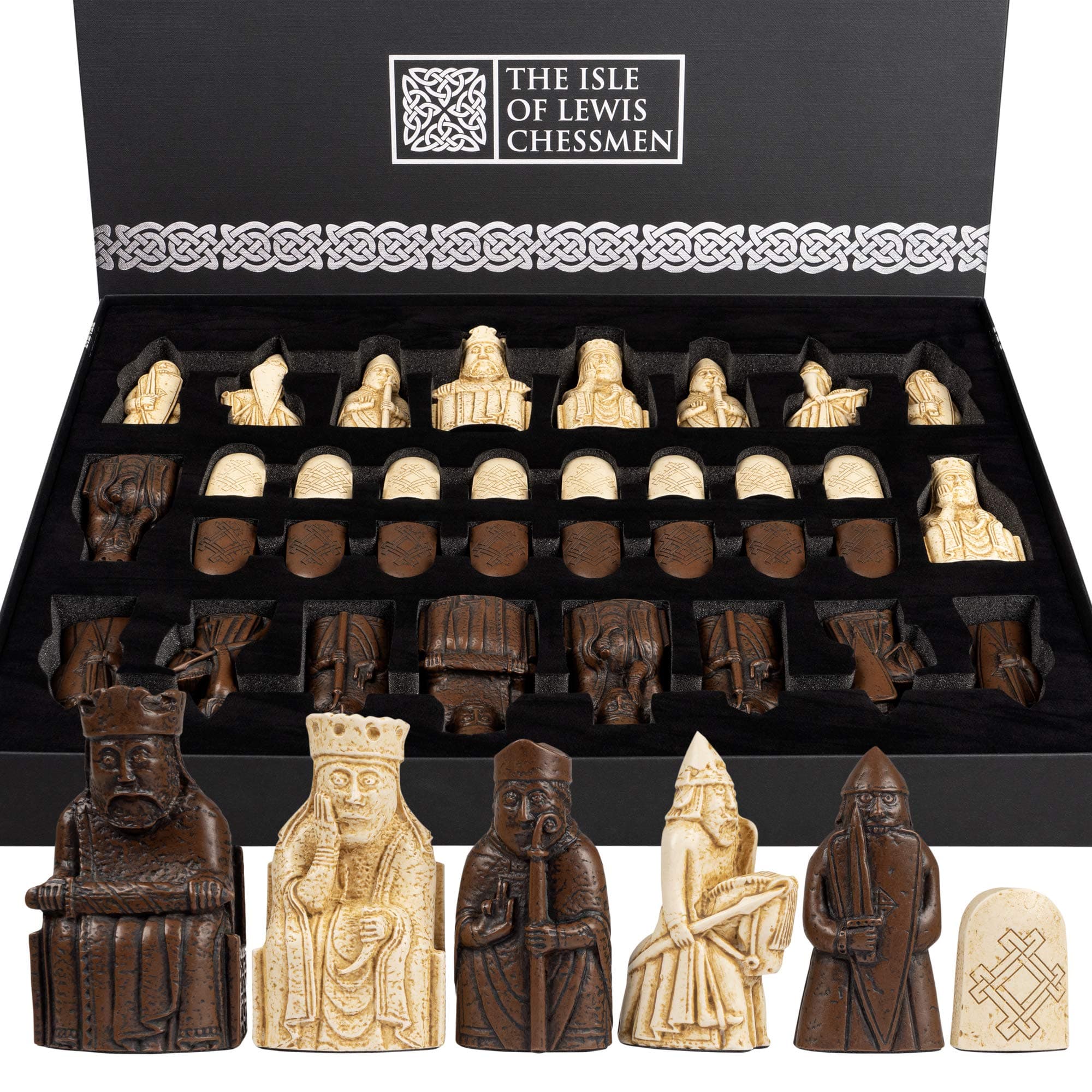 The Isle of Lewis Chessmen - Regency Chess Official Lewis Chess Set - 4 Queen Edition