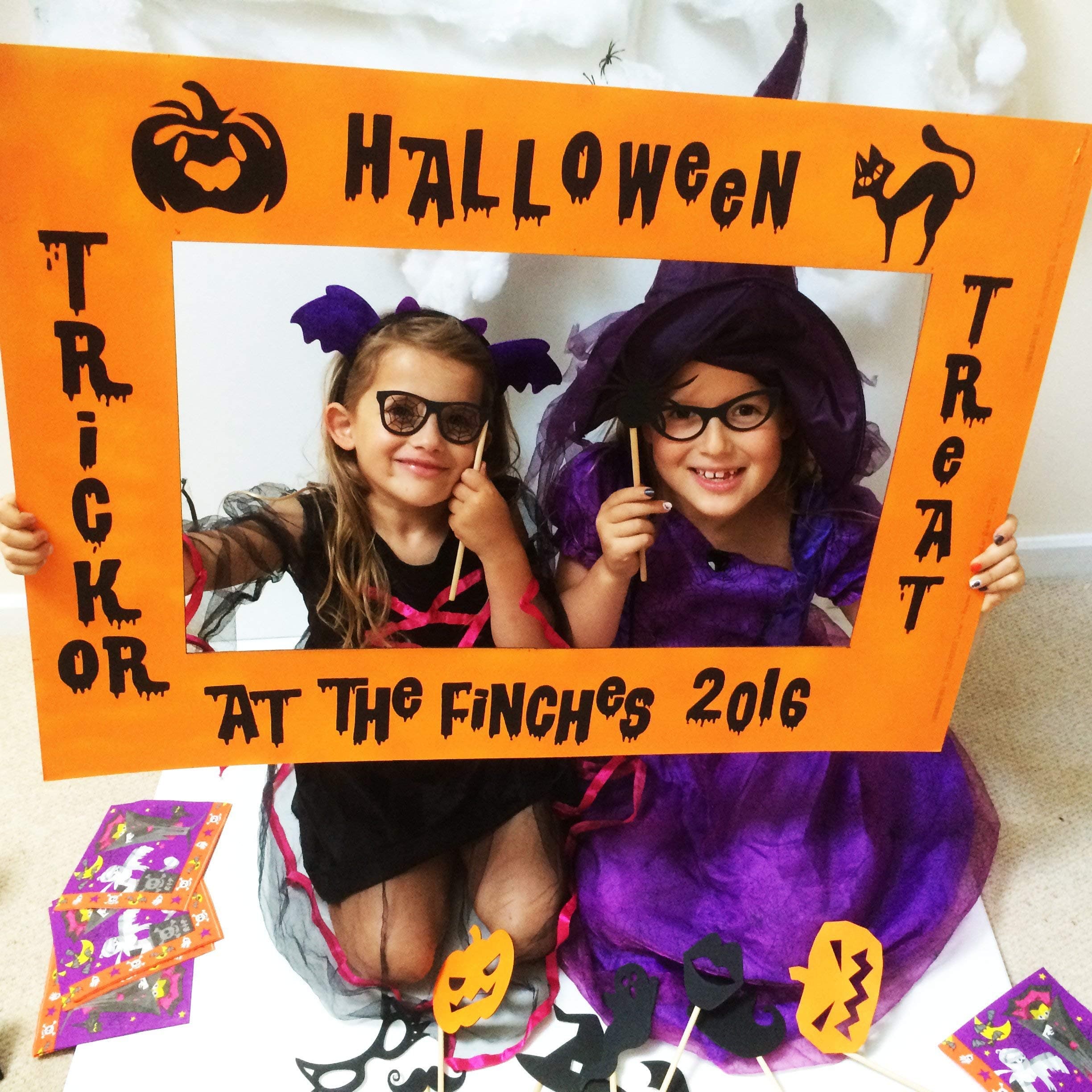 Personalised Halloween Photo Booth Frame for Party | Props for Scary Halloween Party | Selfie Photo Booth Frame | Personalised Selfie Frame