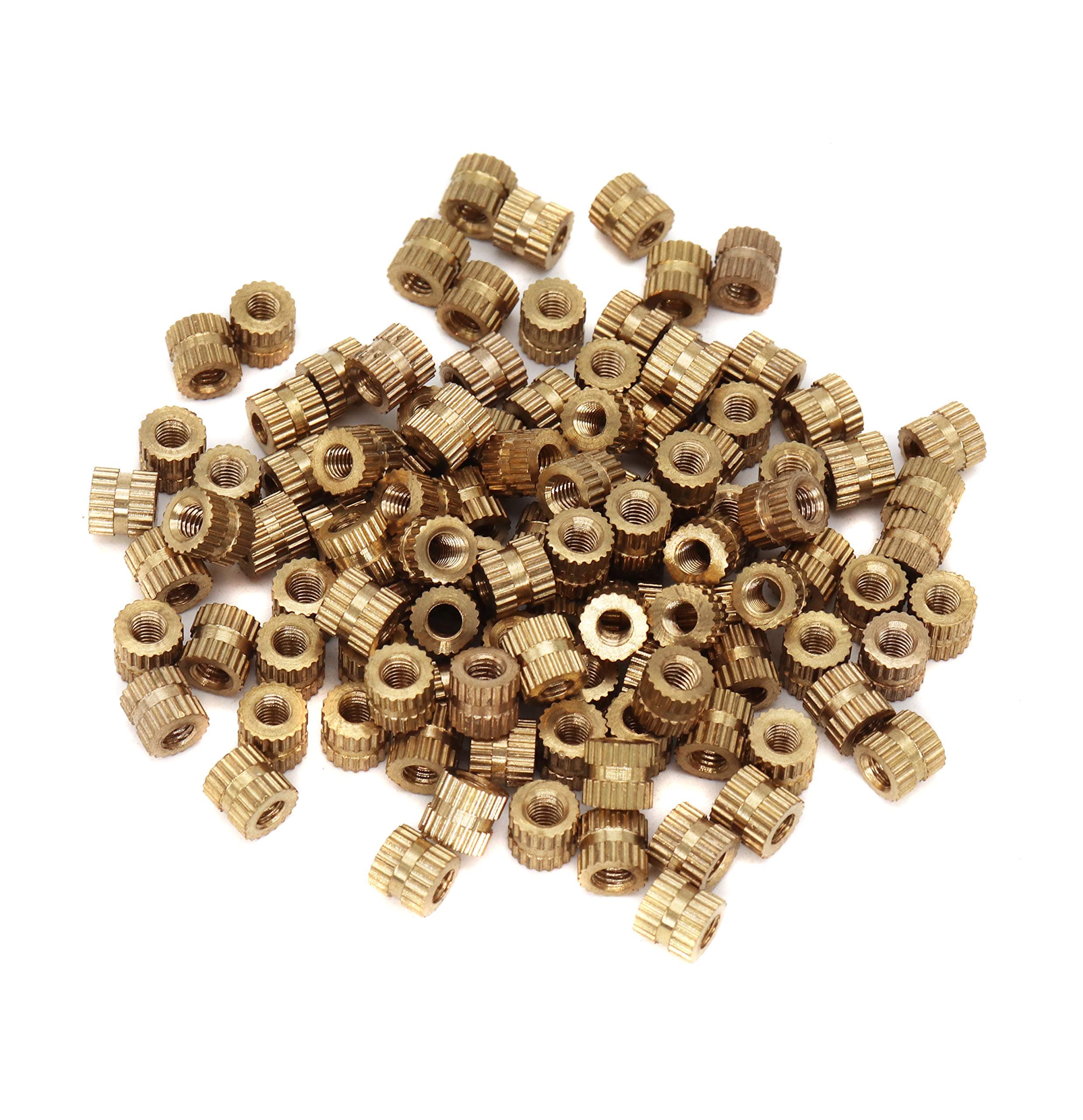 cSeao 120pcs M3 x 3 x 5mm Female Press in Thread Brass Heat Set Inserts Embedment Nuts for 3D Printer Laptop Plastic