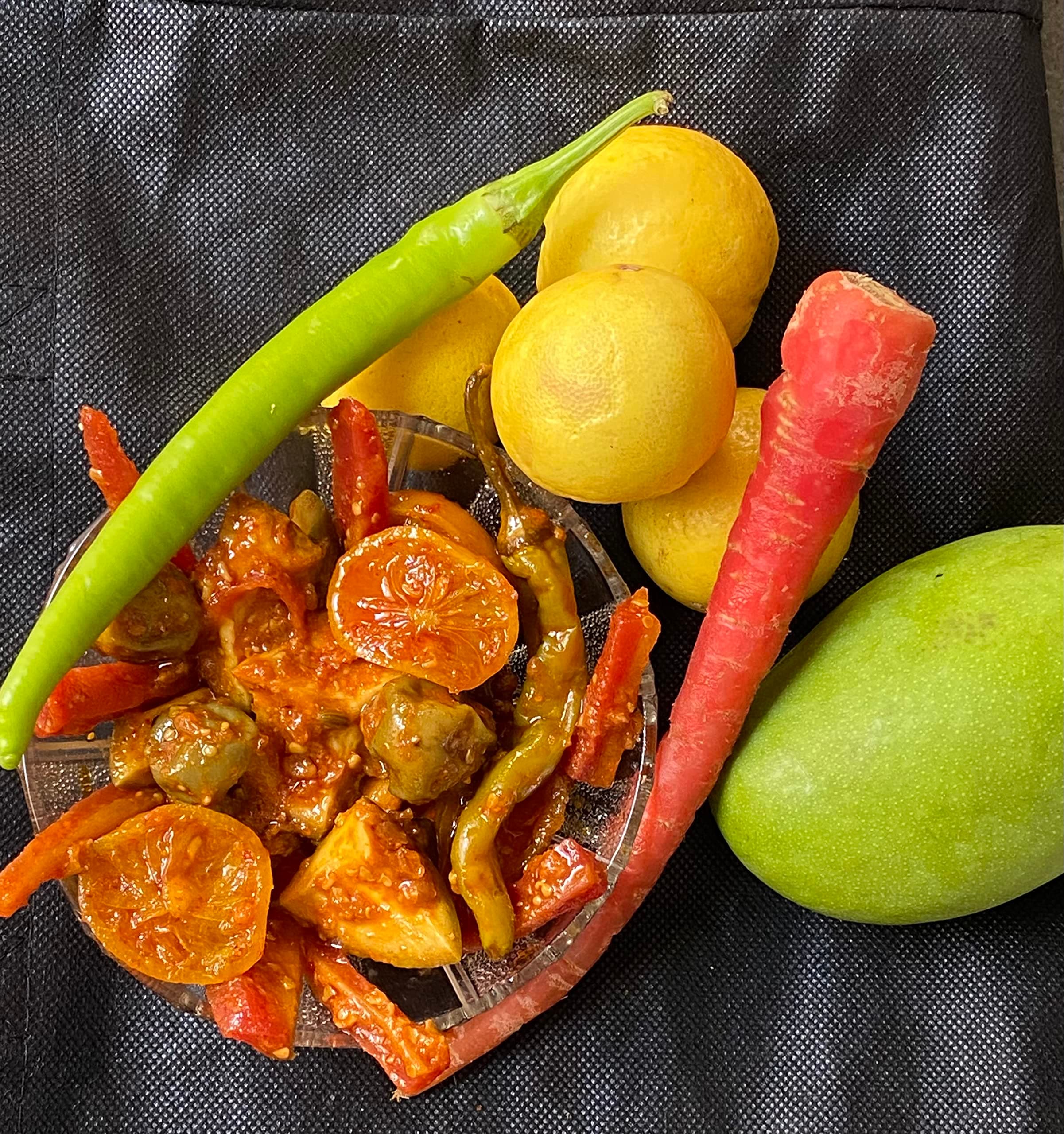 StretchRedux Vapo Spray 150ml Kolah Mixed Vegetable Pickle Homemade-Mango,Lemon,Chilli,Gunda,Carrot 400 Gms Hot&Sour