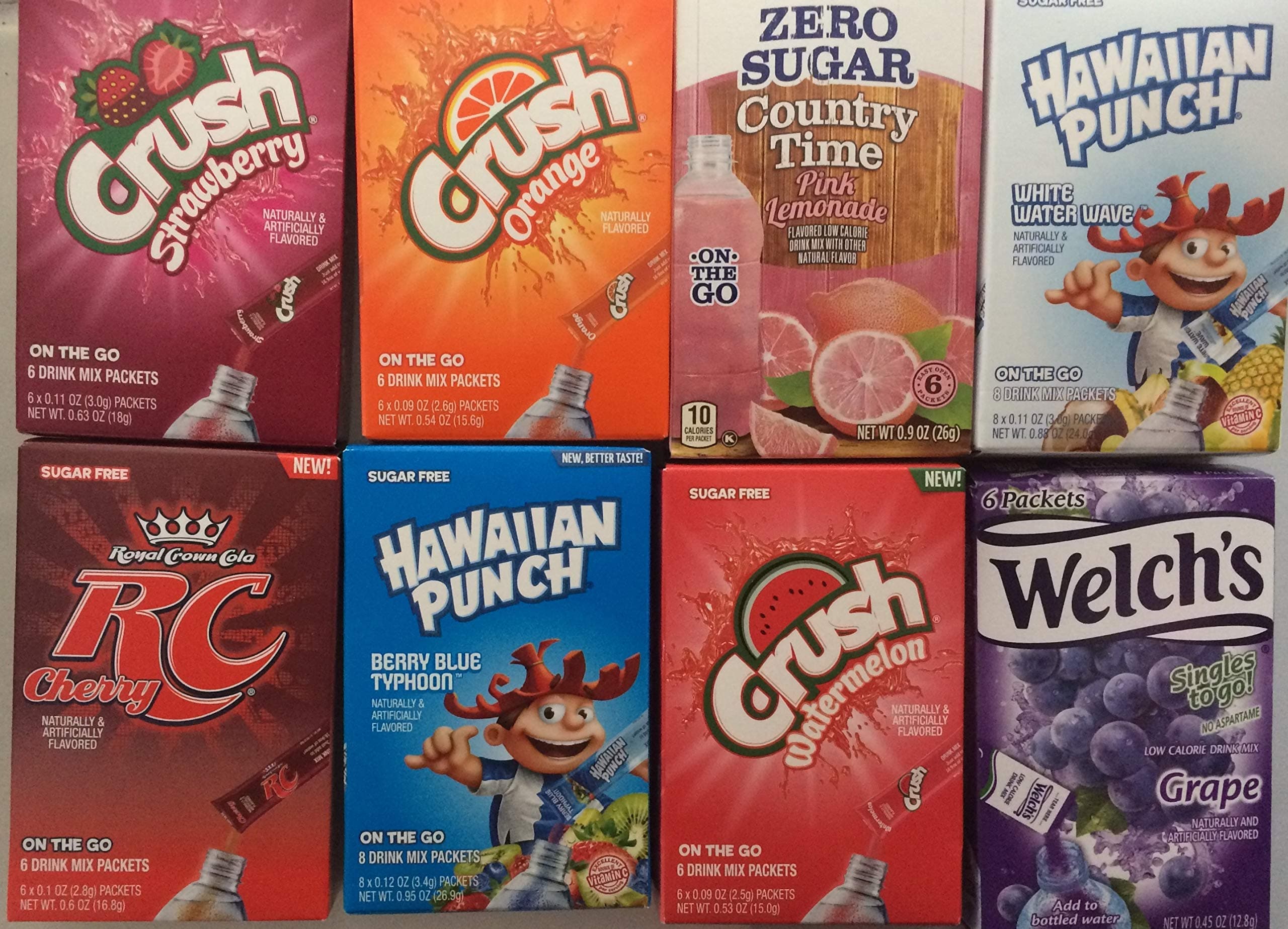 Crush Singles to Go Variety Pack of 7 Drink Mixes