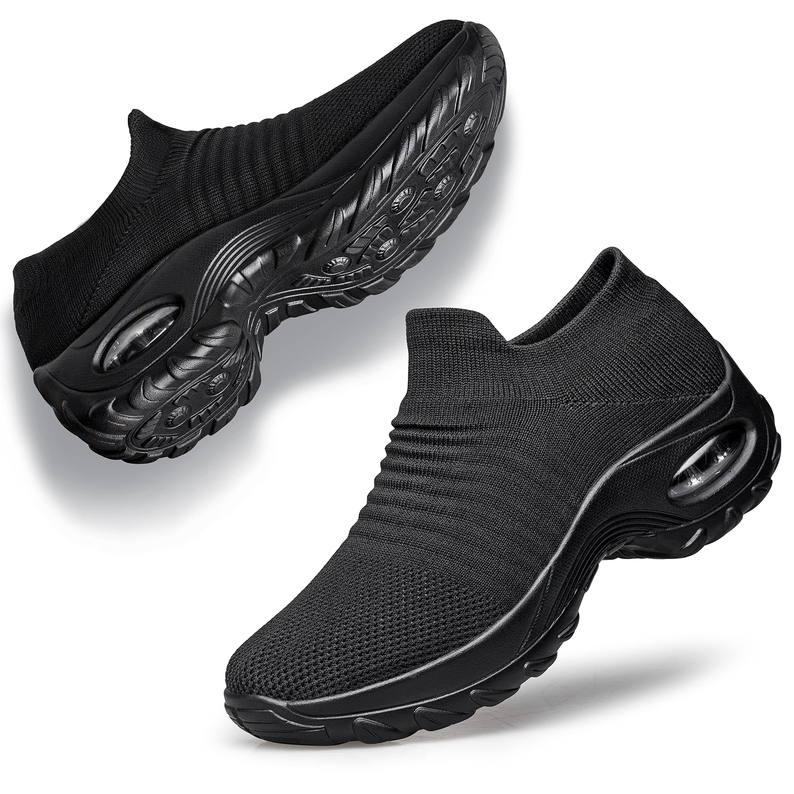 Womens Slip on Trainers with Arch Support, Ladies Walking Sneakers Comfortable Orthopedic Shoes Non Slip Mesh Lightweight