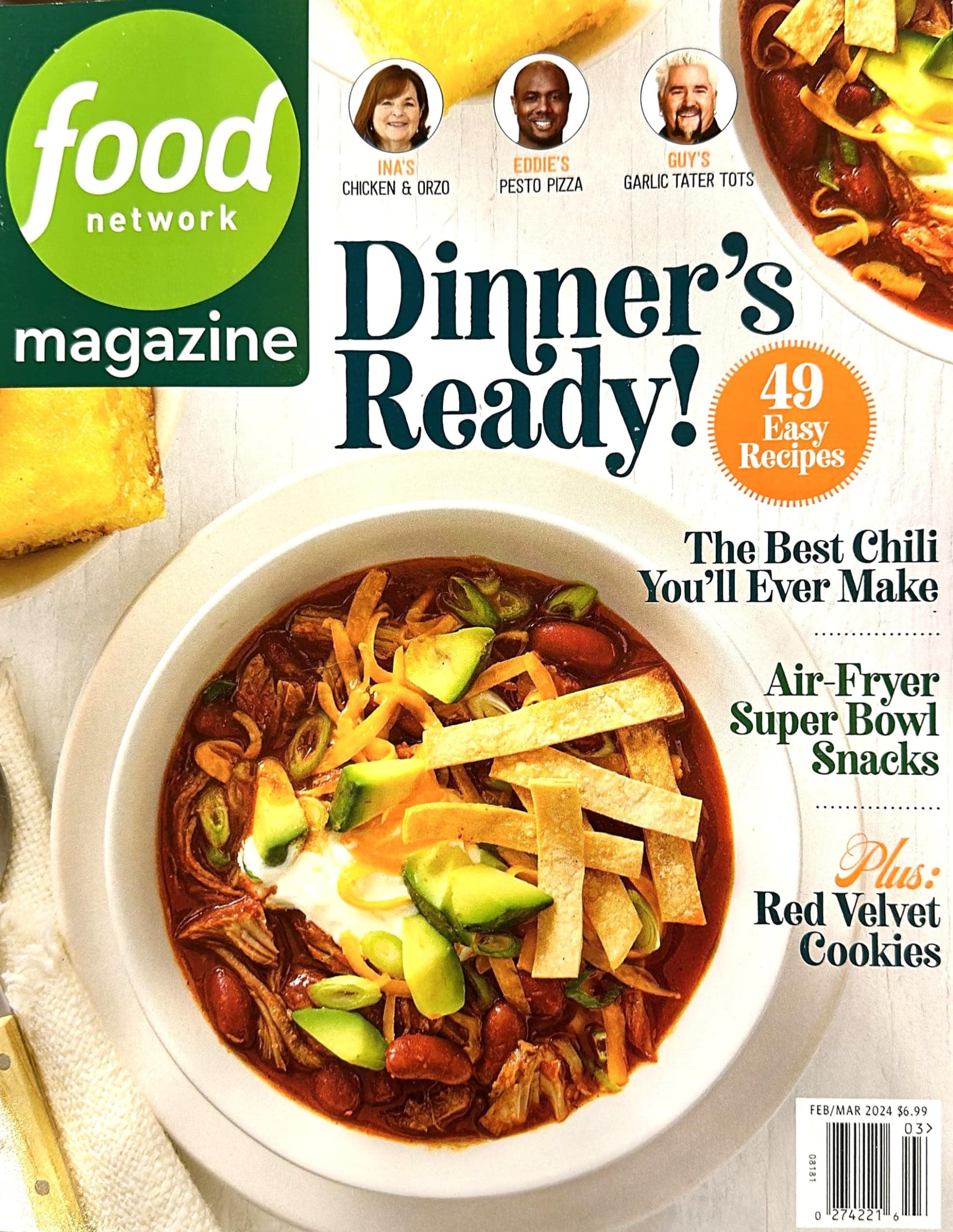 Food Network Magazine Magazine February March 2024 Dinner'S Ready The Best Chili You'Ll Ever Make