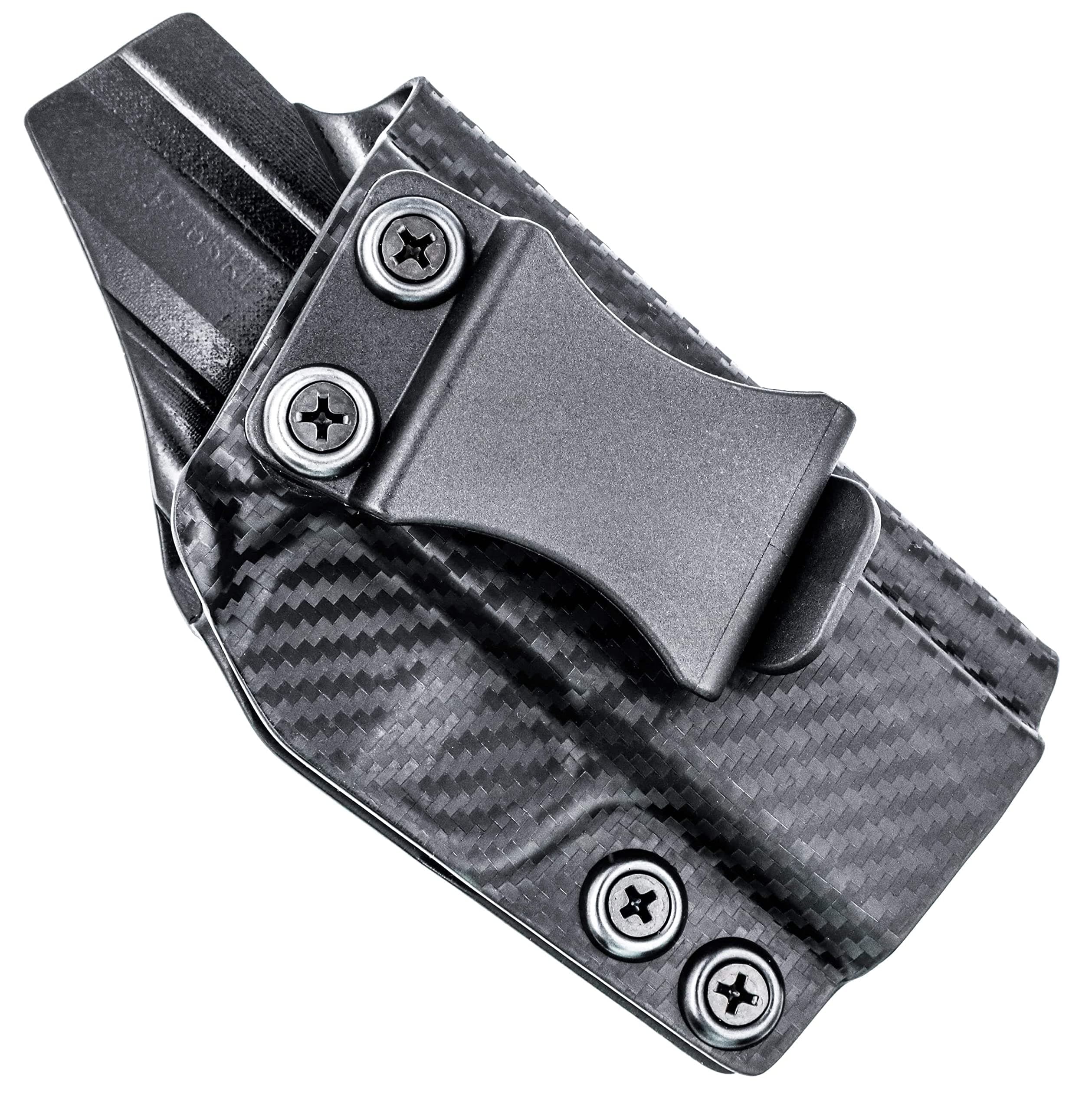 Rounded IWB Holster Fits: Beretta Nano Holster - RH - Carbon Fiber Black Kydex - Concealment Express - American Made