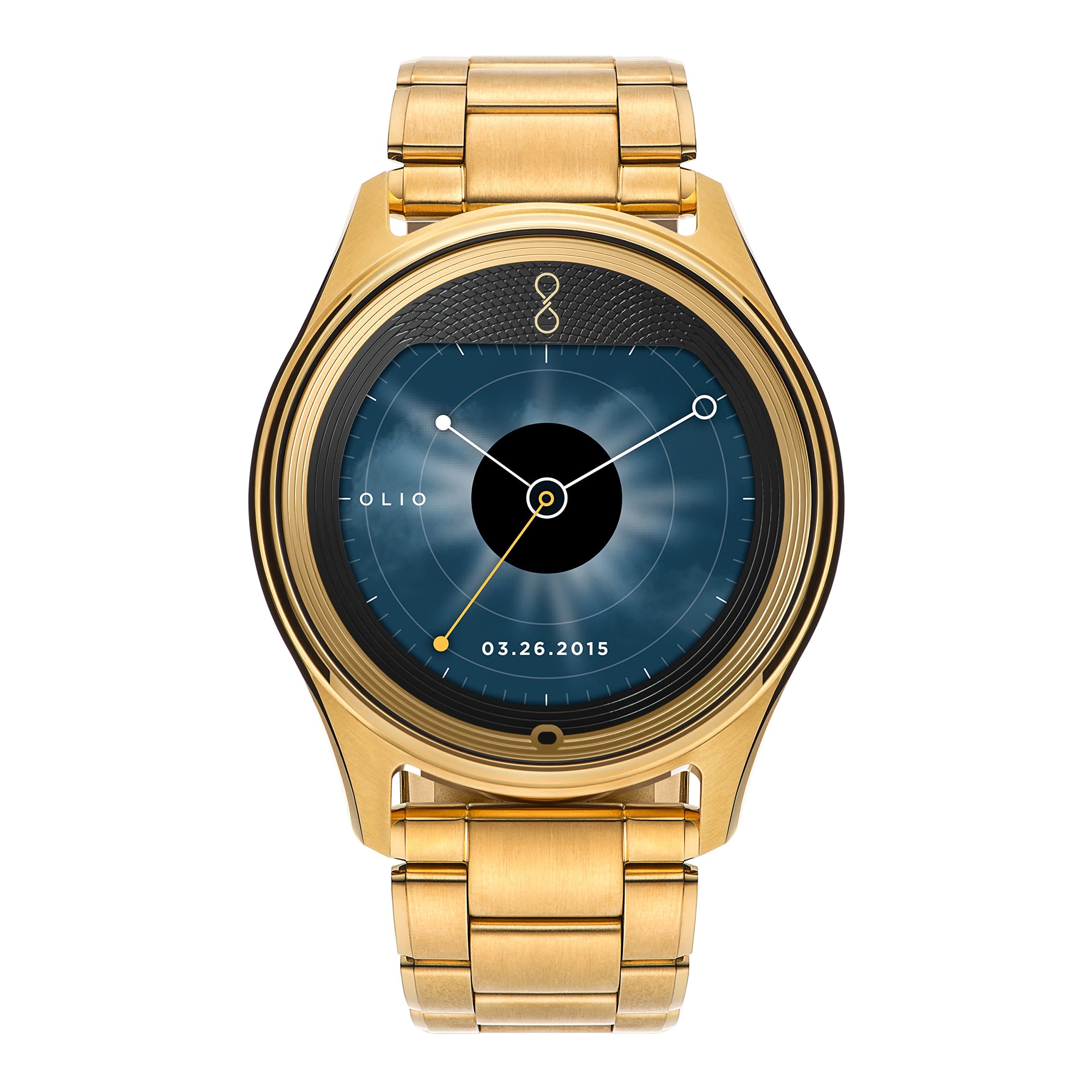 OlioOne' H1B-SKU-09 Stainless Steel and 24K Gold Smartwatch