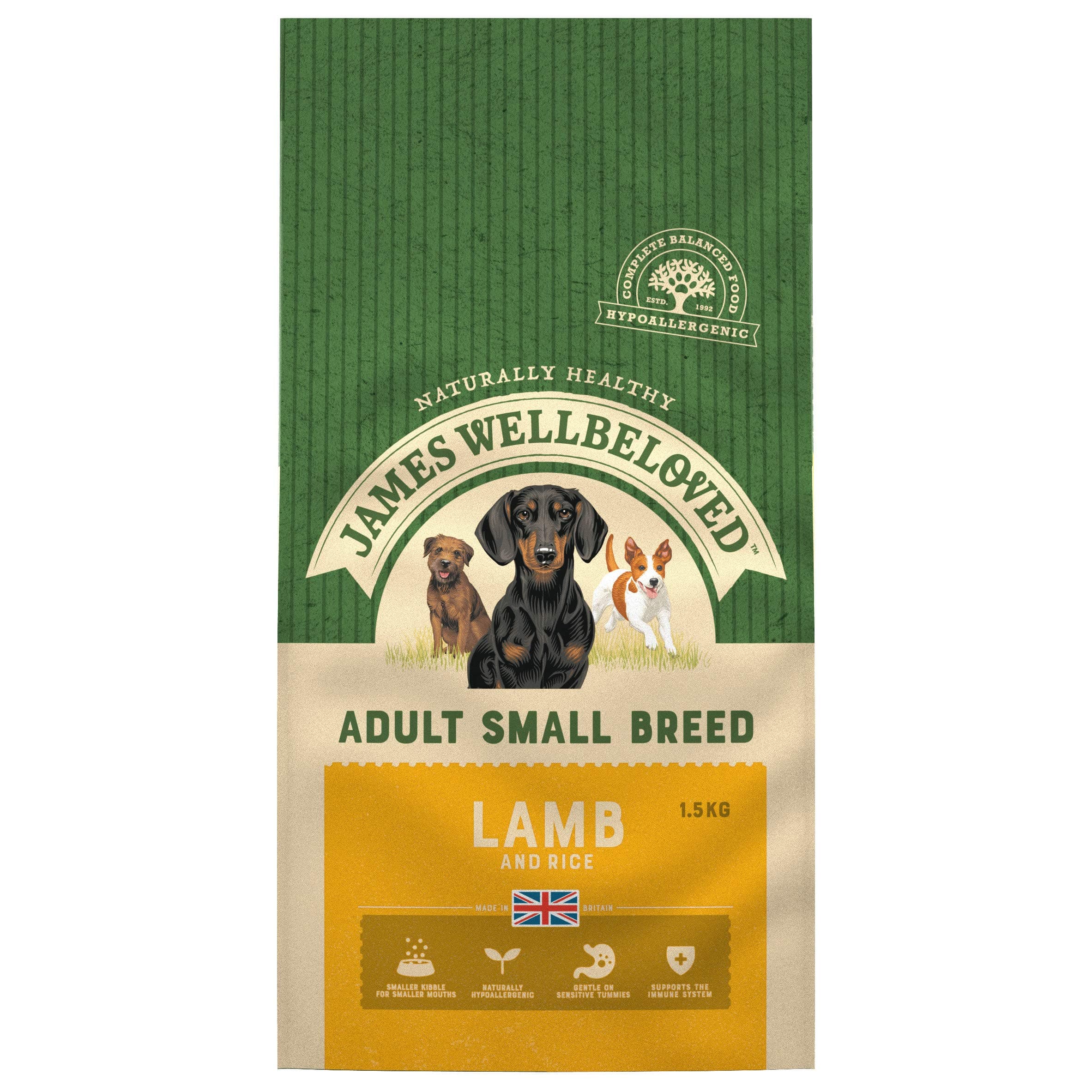 Adult Small Breed Lamb and Rice Dry Mix 1.5 Kg