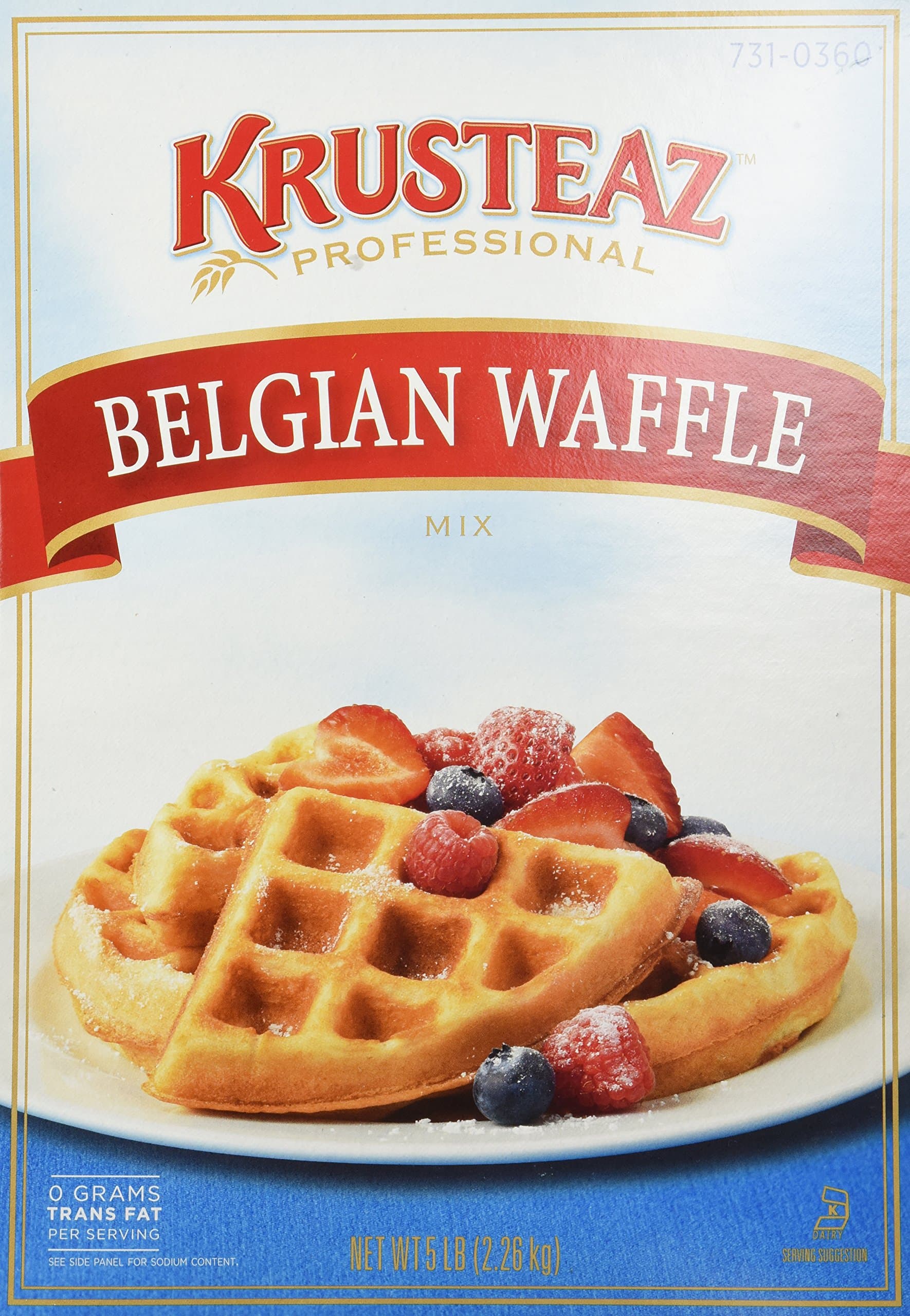 Krusteaz Belgian Waffle Mix - 2.3kg Foodservice Bag