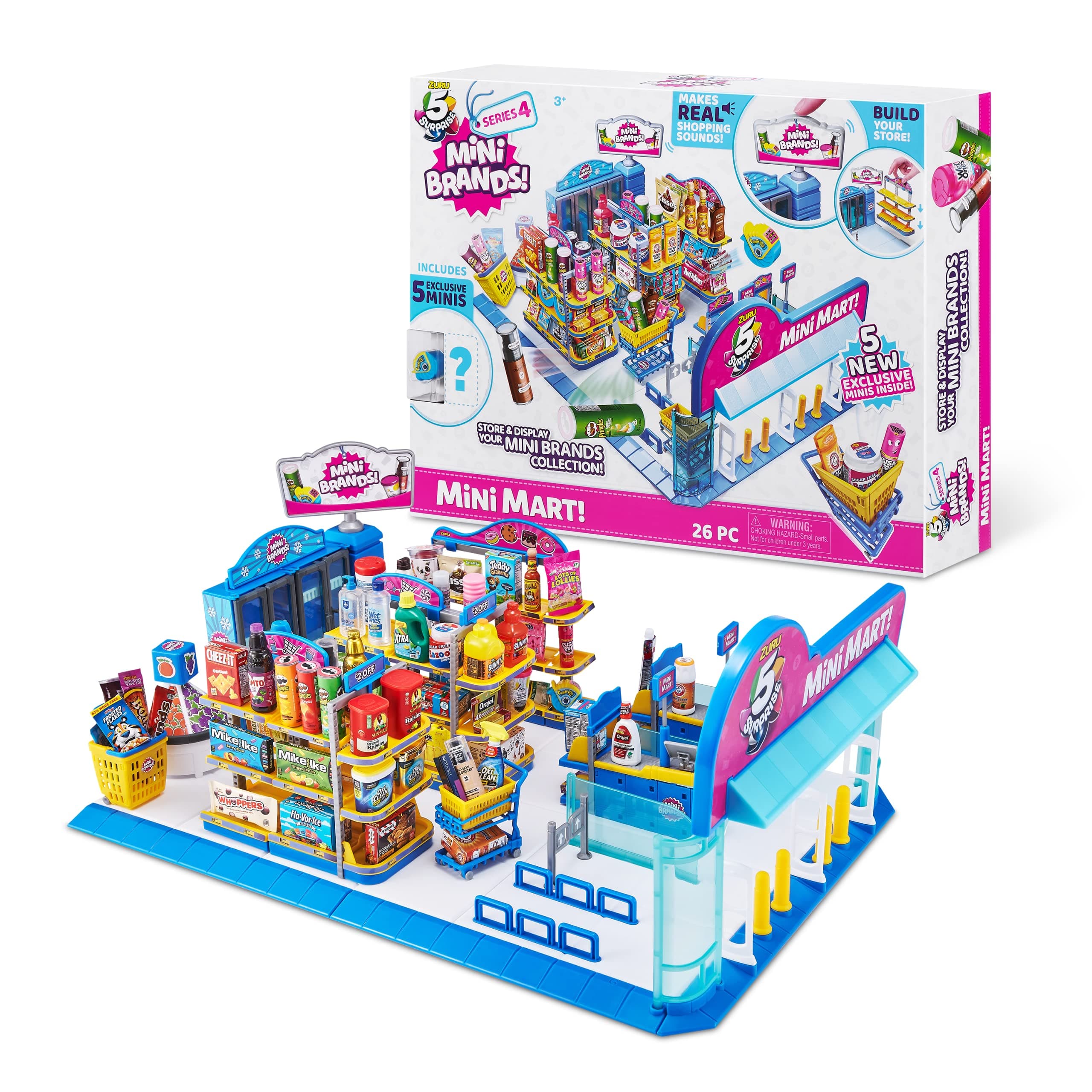 Mini Brands - Mini Mart Playset by ZURU (Series 4) Exclusive and Mystery Collectibles
