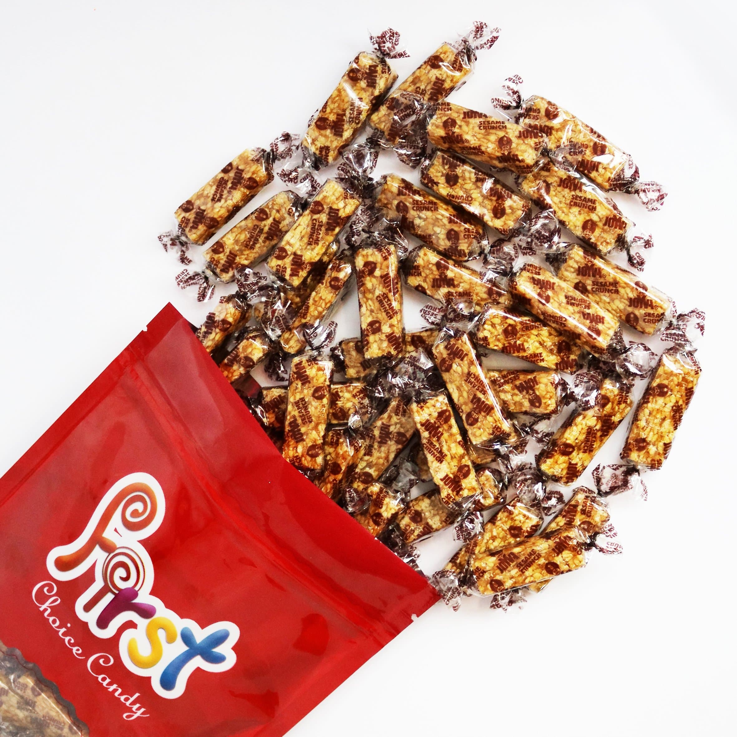 FirstChoiceCandy Sesame Crunch - Individually-Wrapped Honey Sesame Sticks Snacks, Crunchy Sesame Candy with Honey - Convenient Bite-Size On-The-Go Sweet Snacks