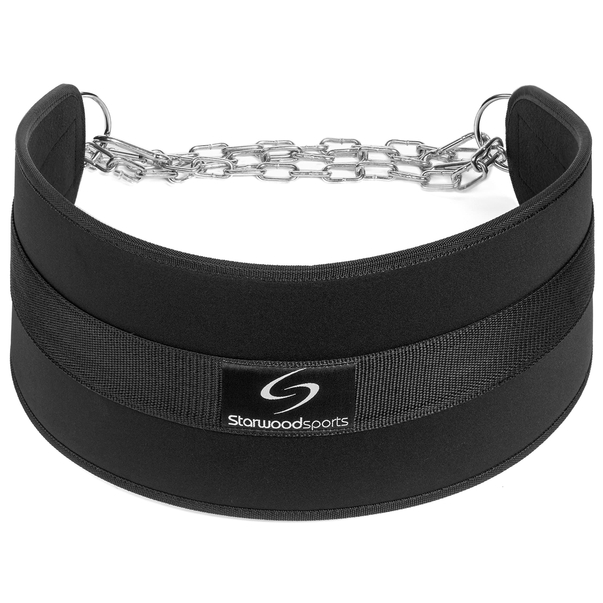 Starwood Sports Dipping Belt with Chain Attachment for Weightlifting, Bodybuilding, Weighted Dips or Pull ups