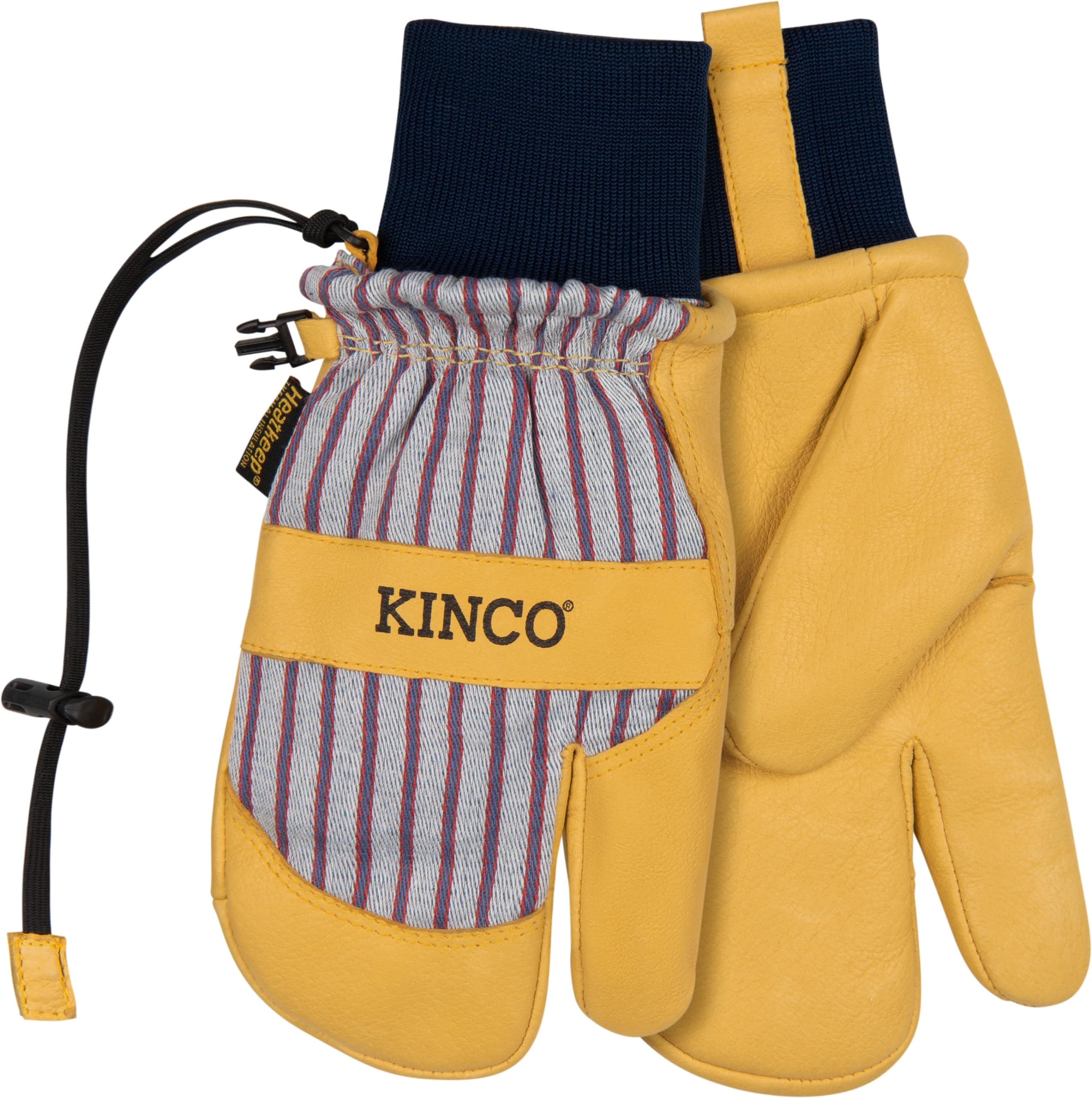 Kinco, 1927KWLT, Lobster Claw Mitt Shell, Inner Glove Lining, Grain Pigskin Palm, Omni Cuff™ Design, Heatkeep® Thermal Insulation