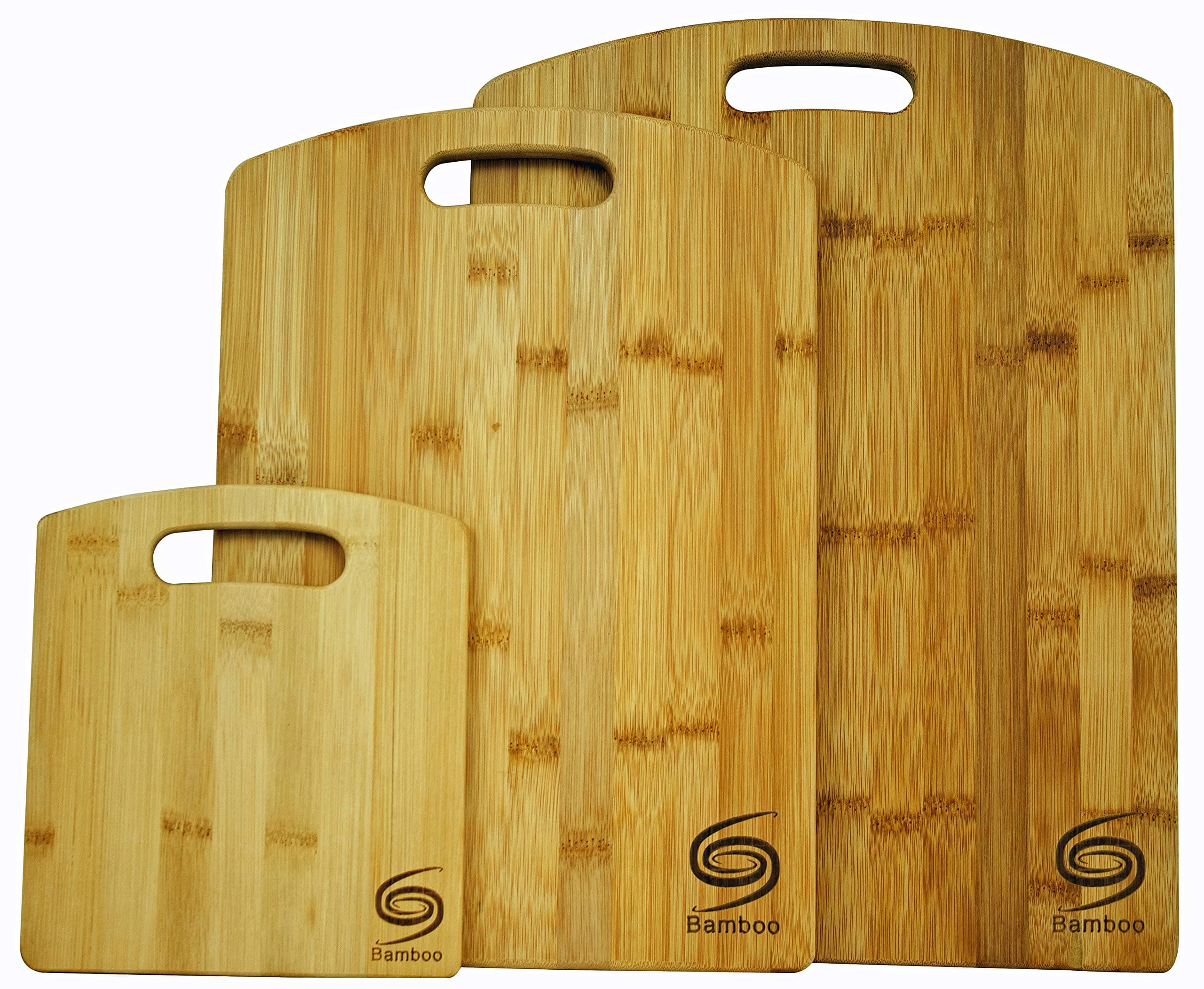 Organic Premium Bamboo Cutting Board Set of 3 Eco Friendly Truly Durable FDA Quality Chopping Boards for All Food Needs Every Kitchen Must Have Grand Sierra Designs