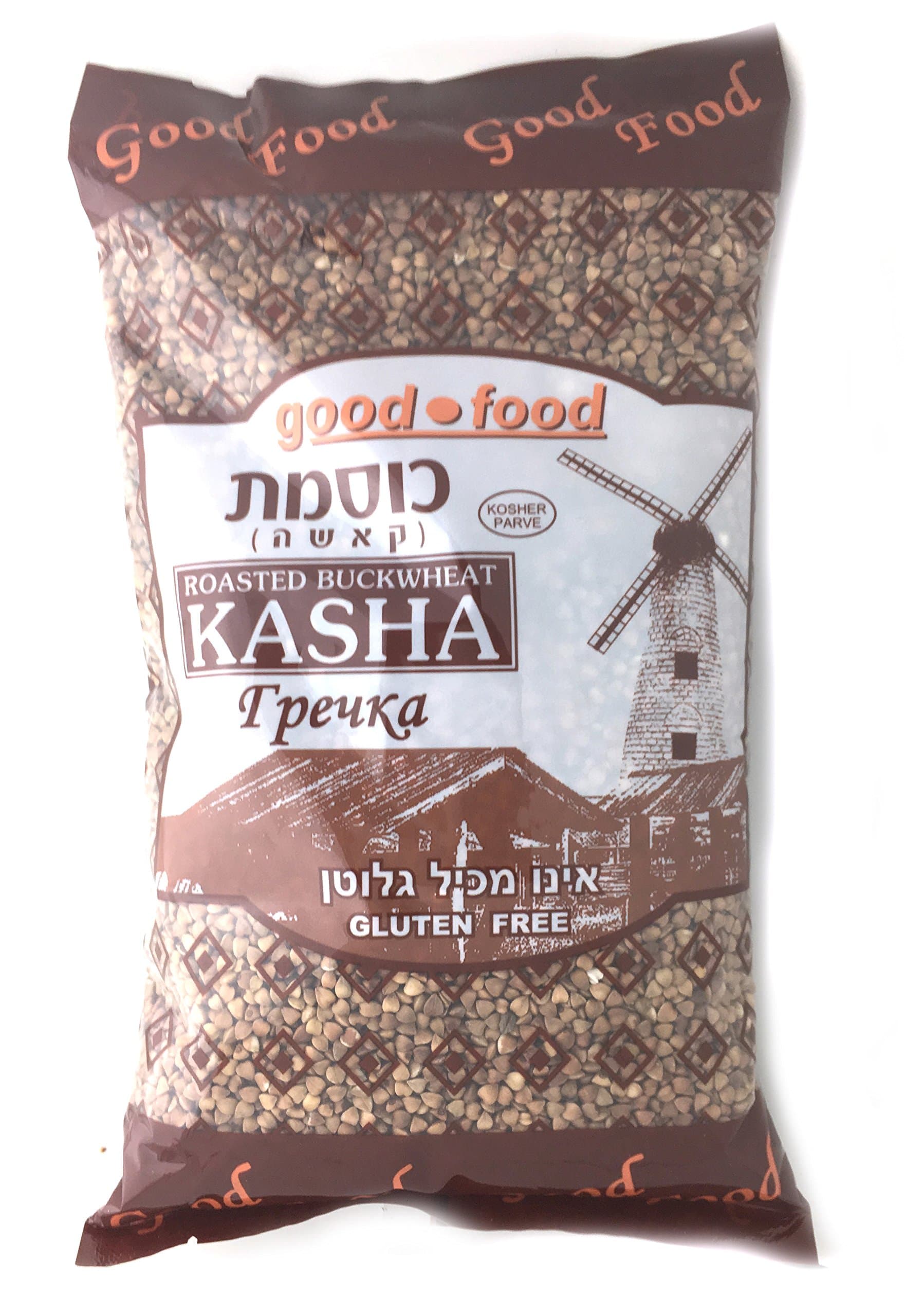 Roasted Buckwheat Kasha, Buckwheat Groats, Kosher 2 lbs (Pack of 4)