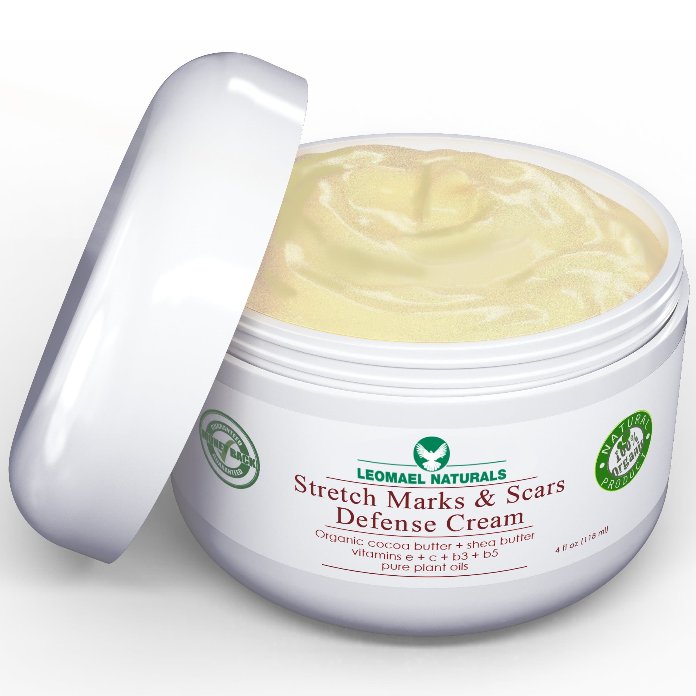 Natural Organic Stretch Mark & Scar Cream - For Pregnancy and After Delivery. Best Treatment for Old and New Stretch Marks Removal and Prevention. Vitamin Rich Stretch Mark Cream for Men and Women