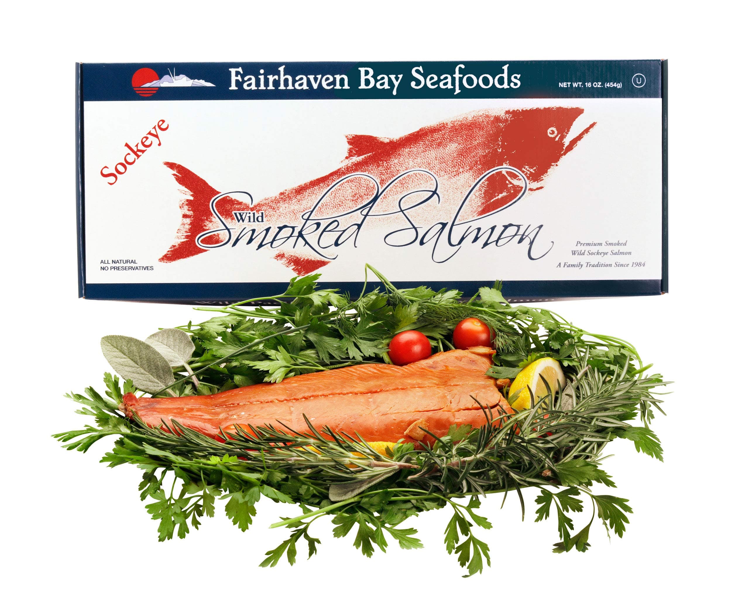 Alaska Smoked Salmon, Sockeye, Wild Caught 16 Oz. Filet