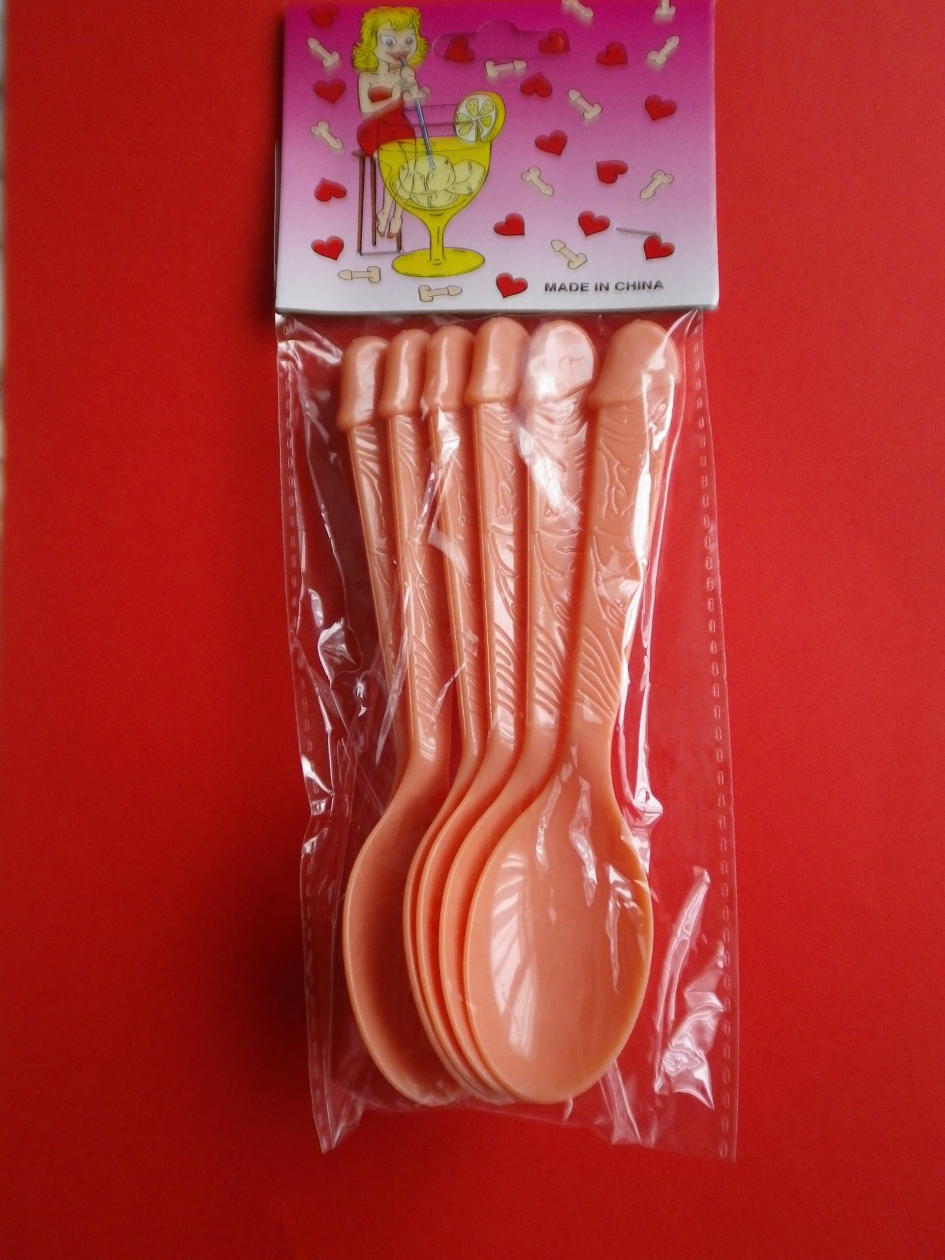 Willy shaped spoons, hen night party accessories