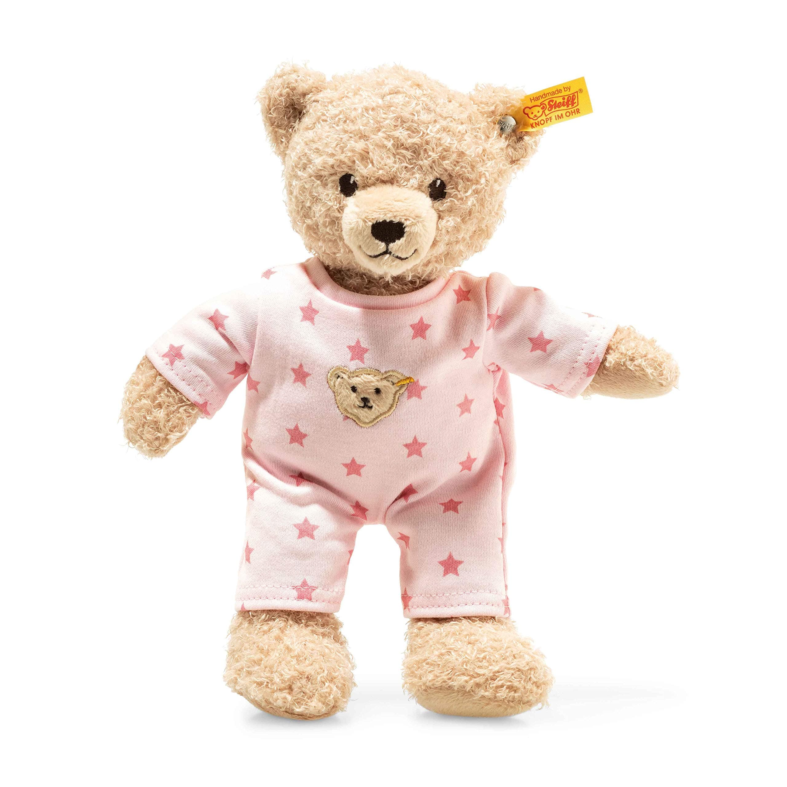 Steiff Baby Teddy and Me Teddy Bear Girl with Pajamas, Beige/Pink