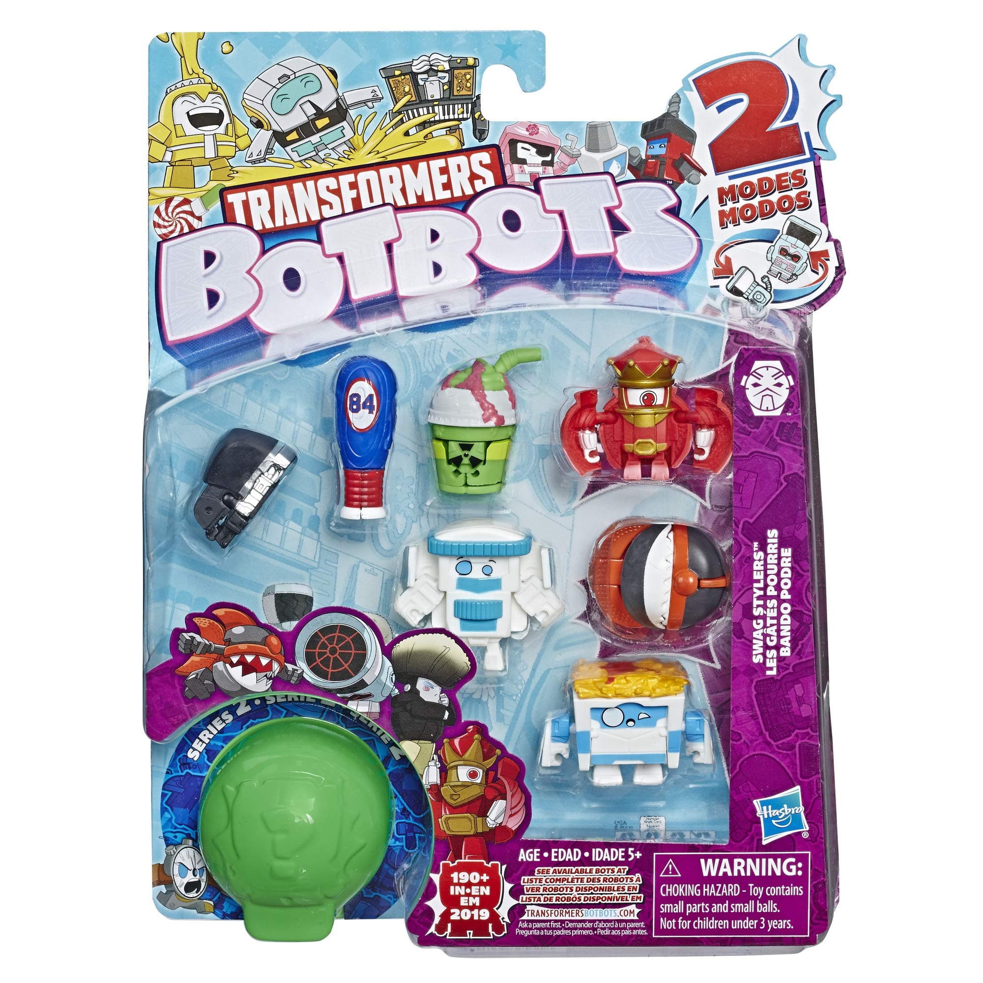 Hasbro Transformers Toys Botbots Series 2 Swag Stylers 8 Pack – Mystery 2-in-1 Collectible Figures! Kids Ages 5 & Up (Styles & Colors May Vary)