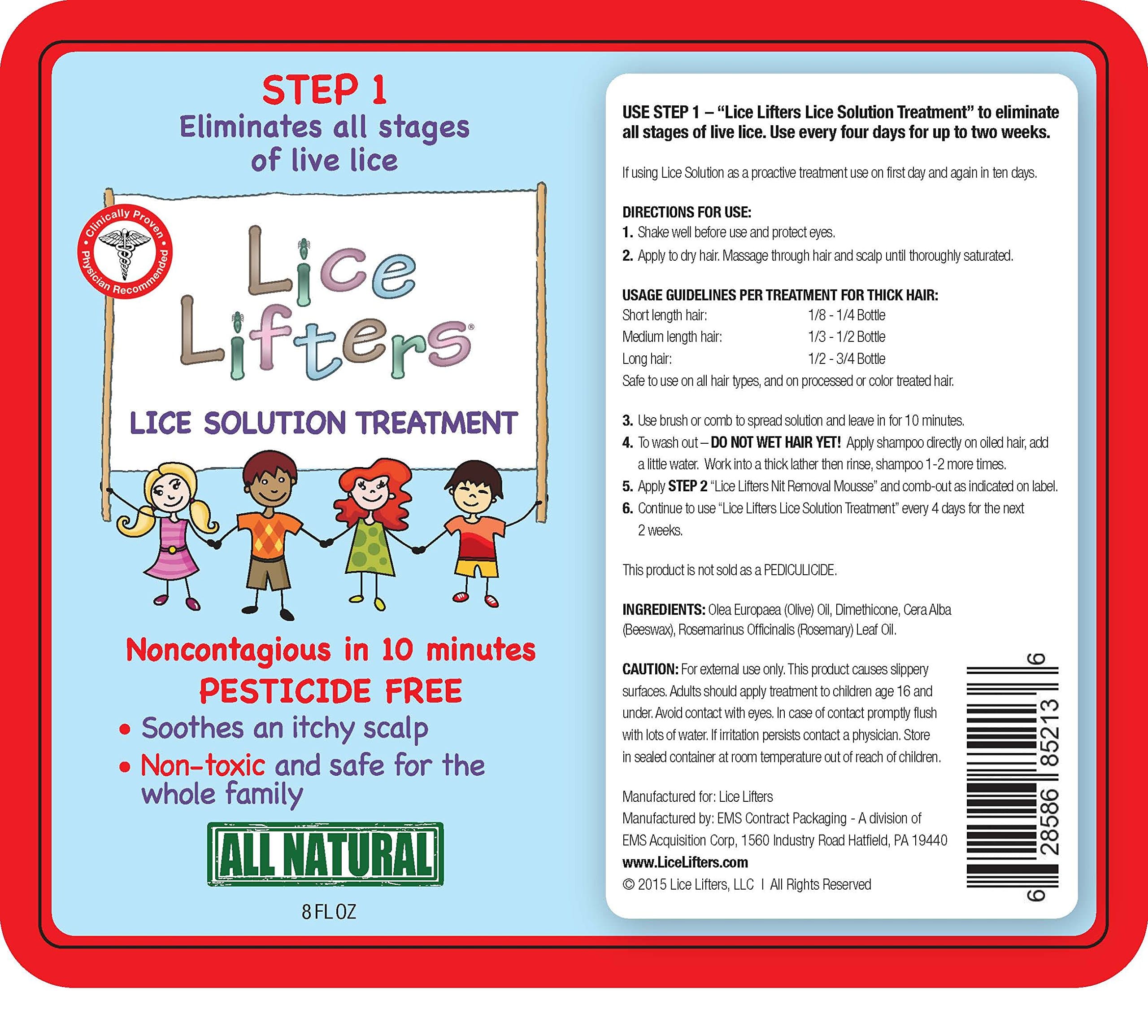 Lice Lifters Head Lice Treatment Kit -lice shampoo