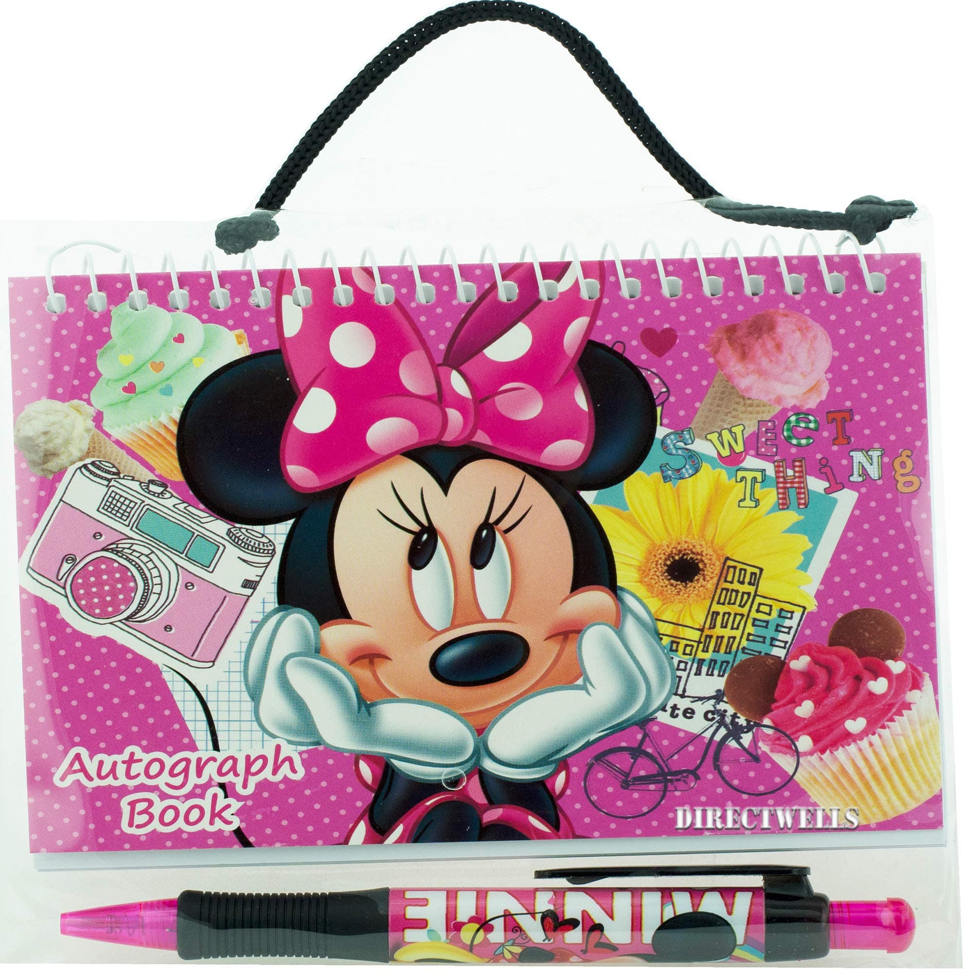 Disney Minnie Mouse Pink Autograph Book with 1 Retractable Pen