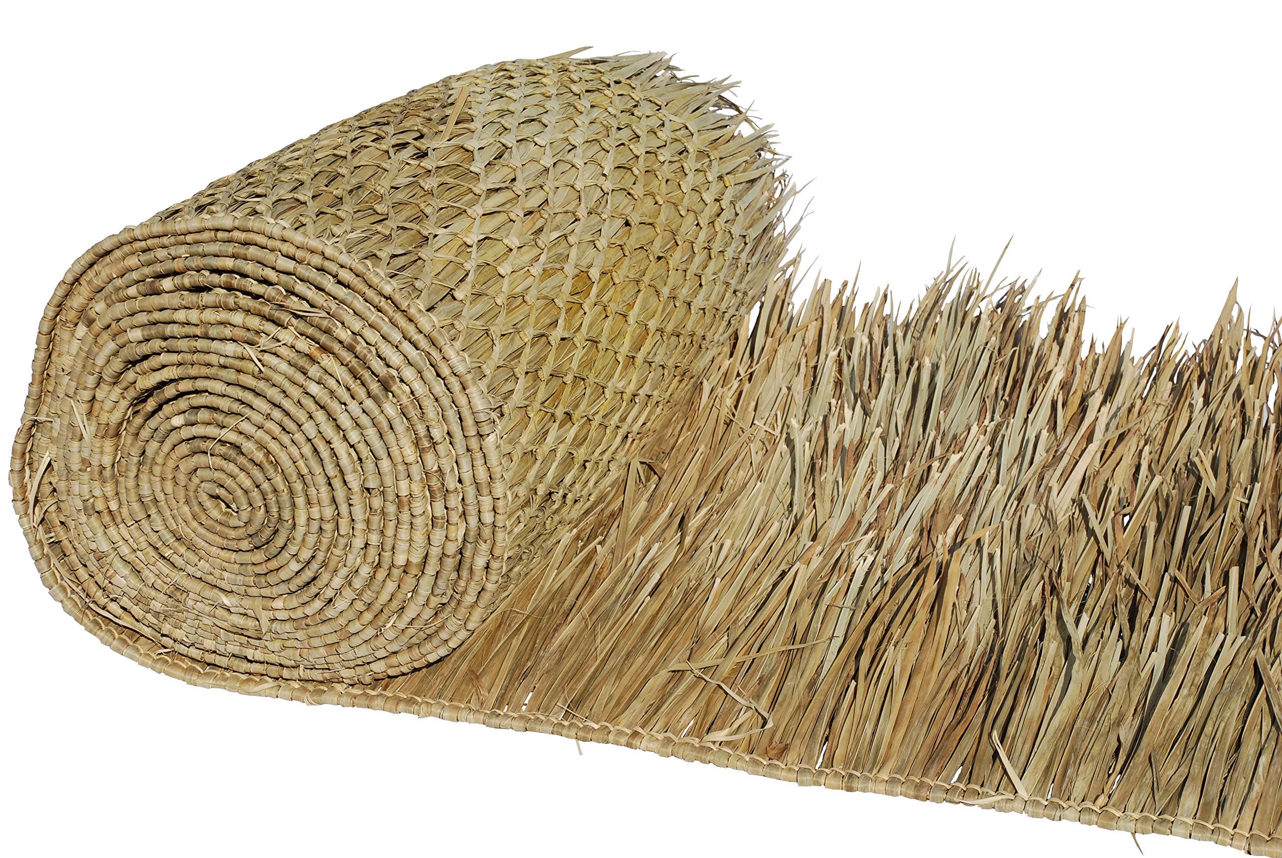 Eco-Friendly Mexican Roof Thatch - Hand-Woven Palm Leaf Roll for DIY Projects, Duck Hunting Camo Mesh, Tiki Bar, Palapa Thatch Roofing, Patio Umbrella - (35” x 30ft)