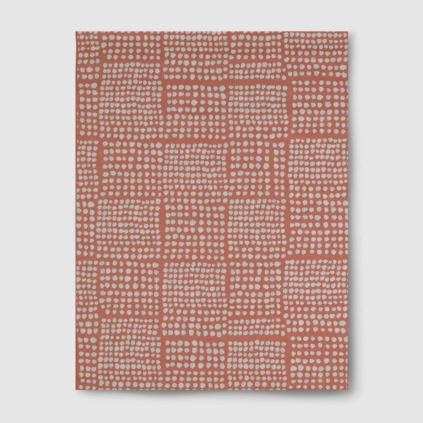 Project 62 Outdoor Rug - Dot Grid, 5'3" X7', Coral - 100% Polypropylene