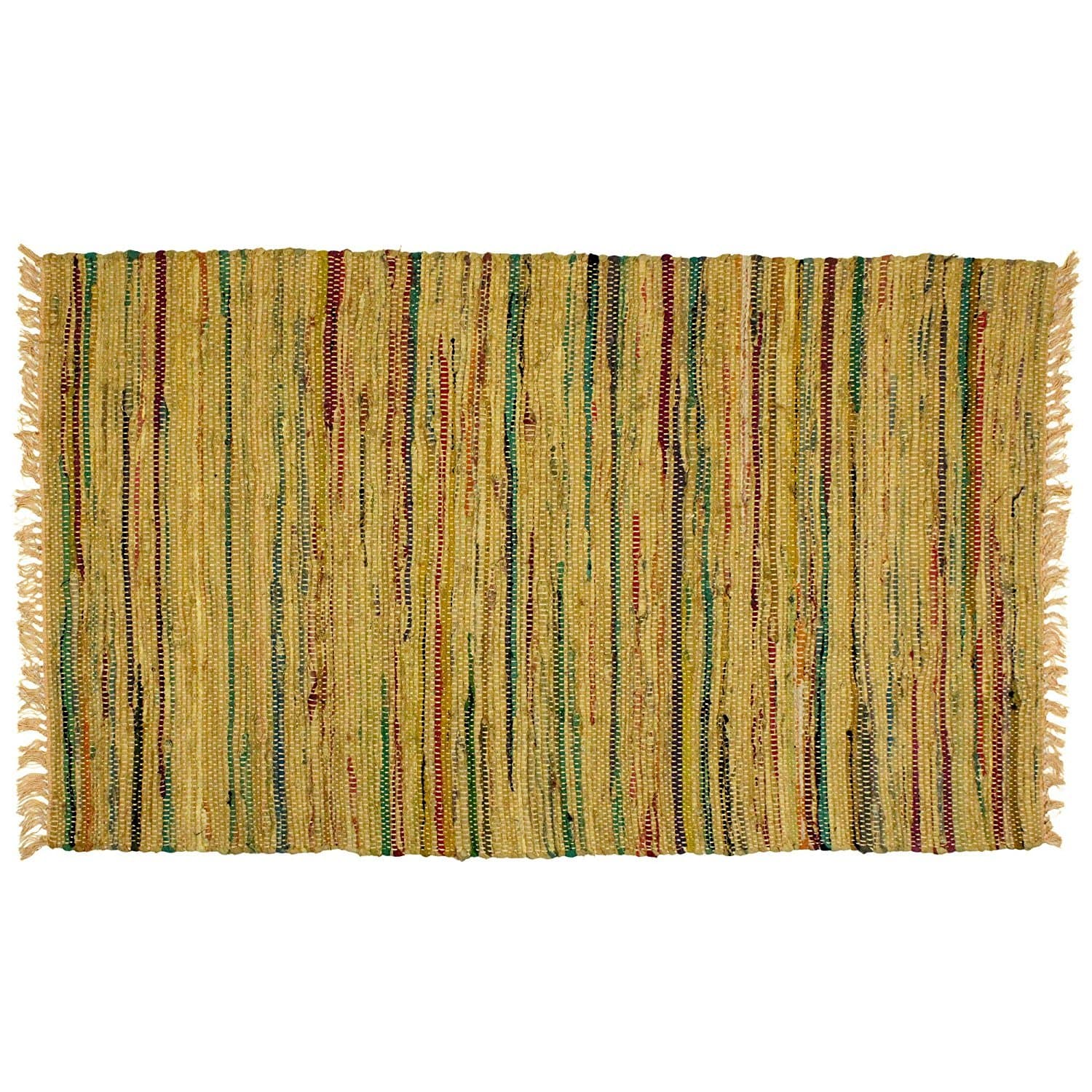 Sturbridge Country Rag Rug in Mustard 24" x 72"