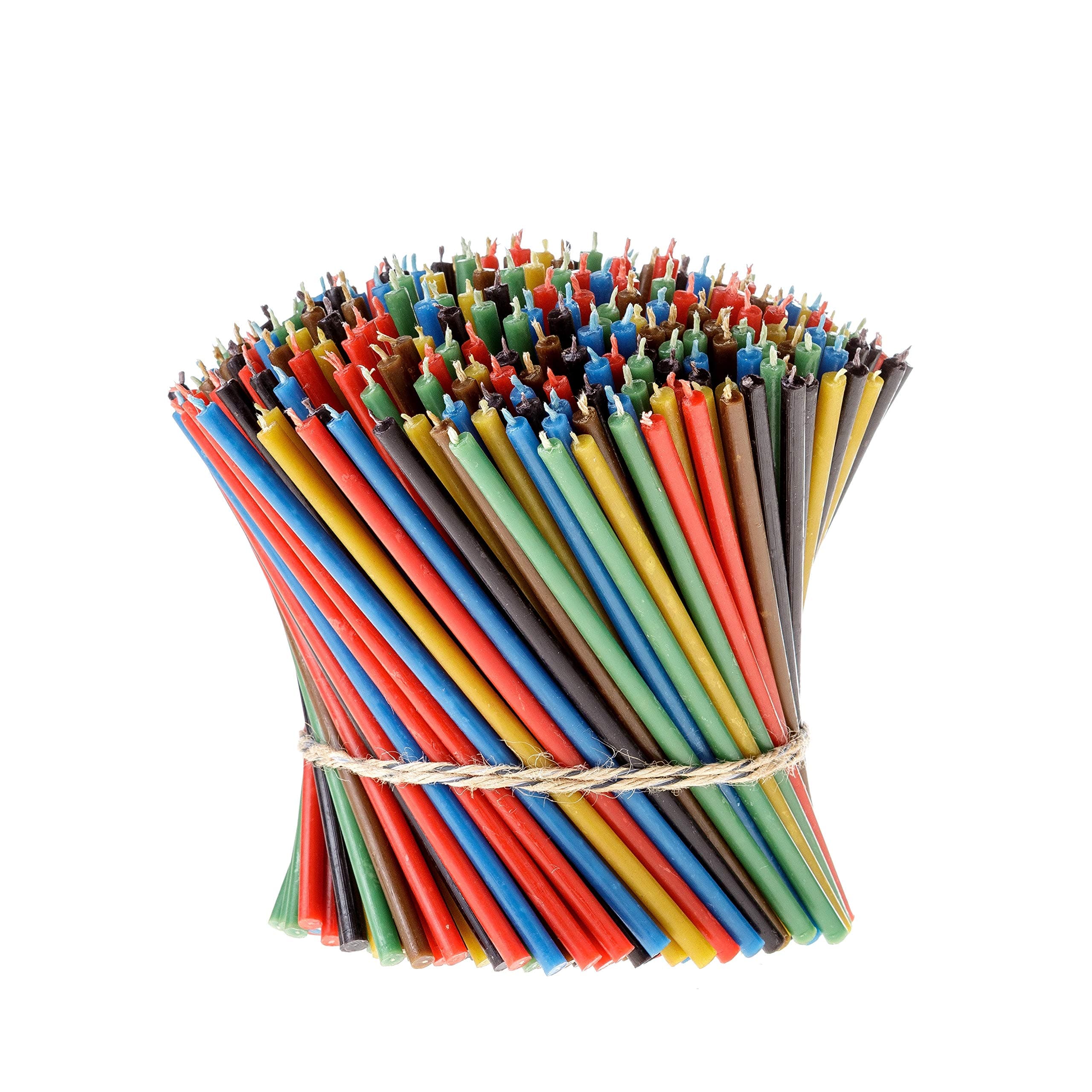 Danilovo Thin Taper Beeswax Candles - Honey Scented Decorative Candles Perfect for Birthday Decoration and Church Prayer - 6 Colors Drip Free, Tall & Smokeless Pack of 300, 6.5 x 0.25 Inches