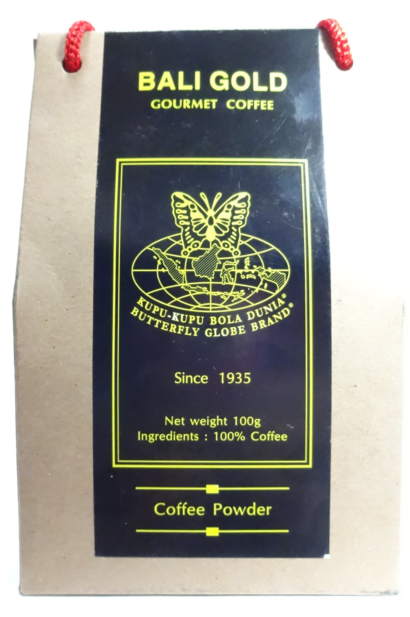[Used like a BALI popular souvenir Indonesian coffee bean powder coffee beans copy instant coffee] KUPU-KUPU organic Bali coffee BALI GOLD 100g (powder) [parallel import goods]