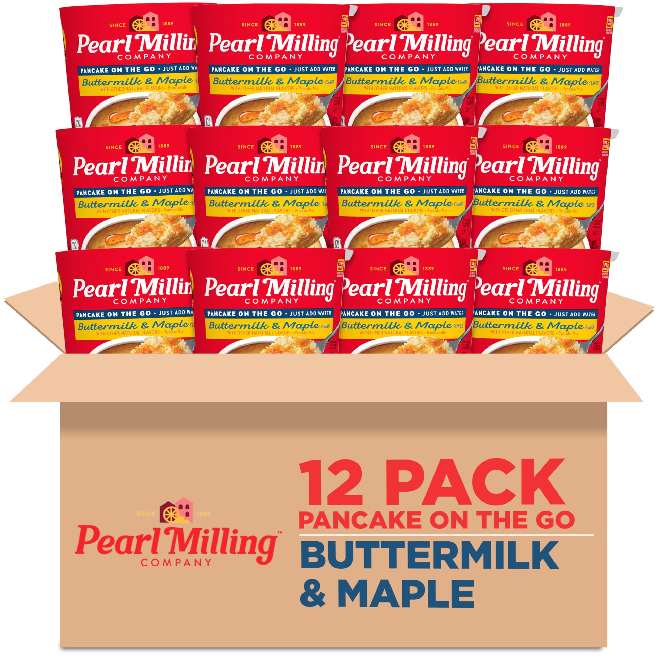 Pearl Milling Company, Pancake Cups, Maple Syrup, 2.11 Ounce (Pack of 12)