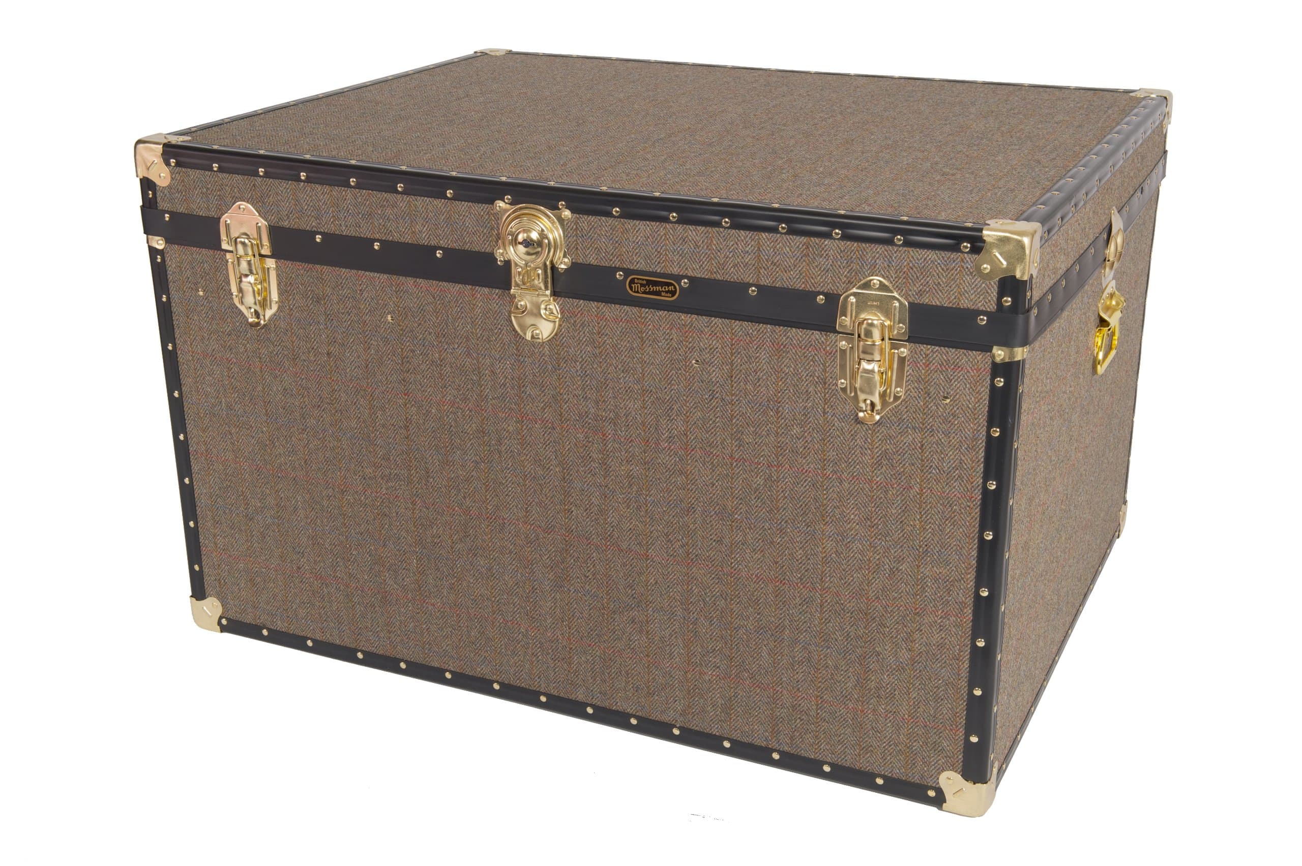 Mossman ORIGINAL British Made Exclusive HARRIS TWEED Range Storage Boxes Cases Trunks Chest Various sizes (Jumbo)