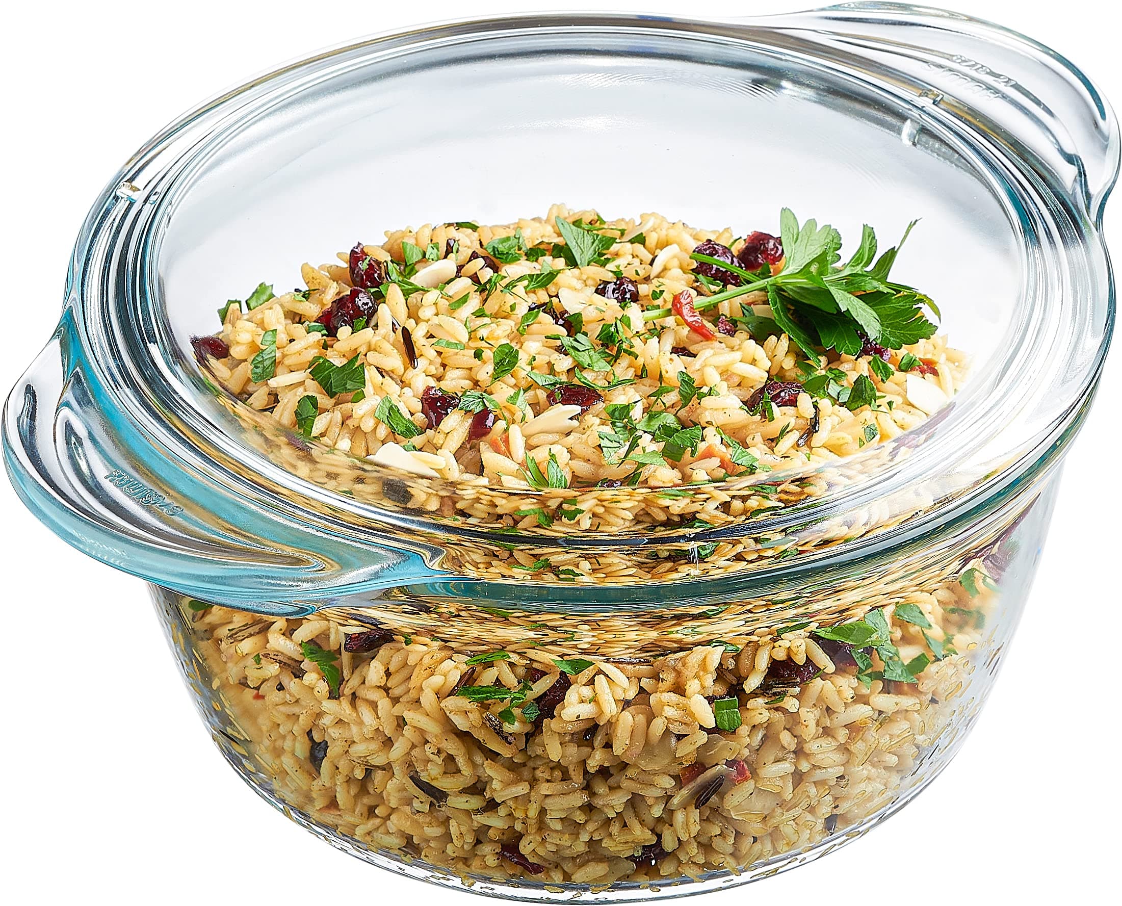 Casserole Dish with Lid, Glass Casserole Dish, Holds 96 Oz (3 Quarts), Oven to Table Serving Dish, Microwave, Dishwasher, and Oven Safe Cookware