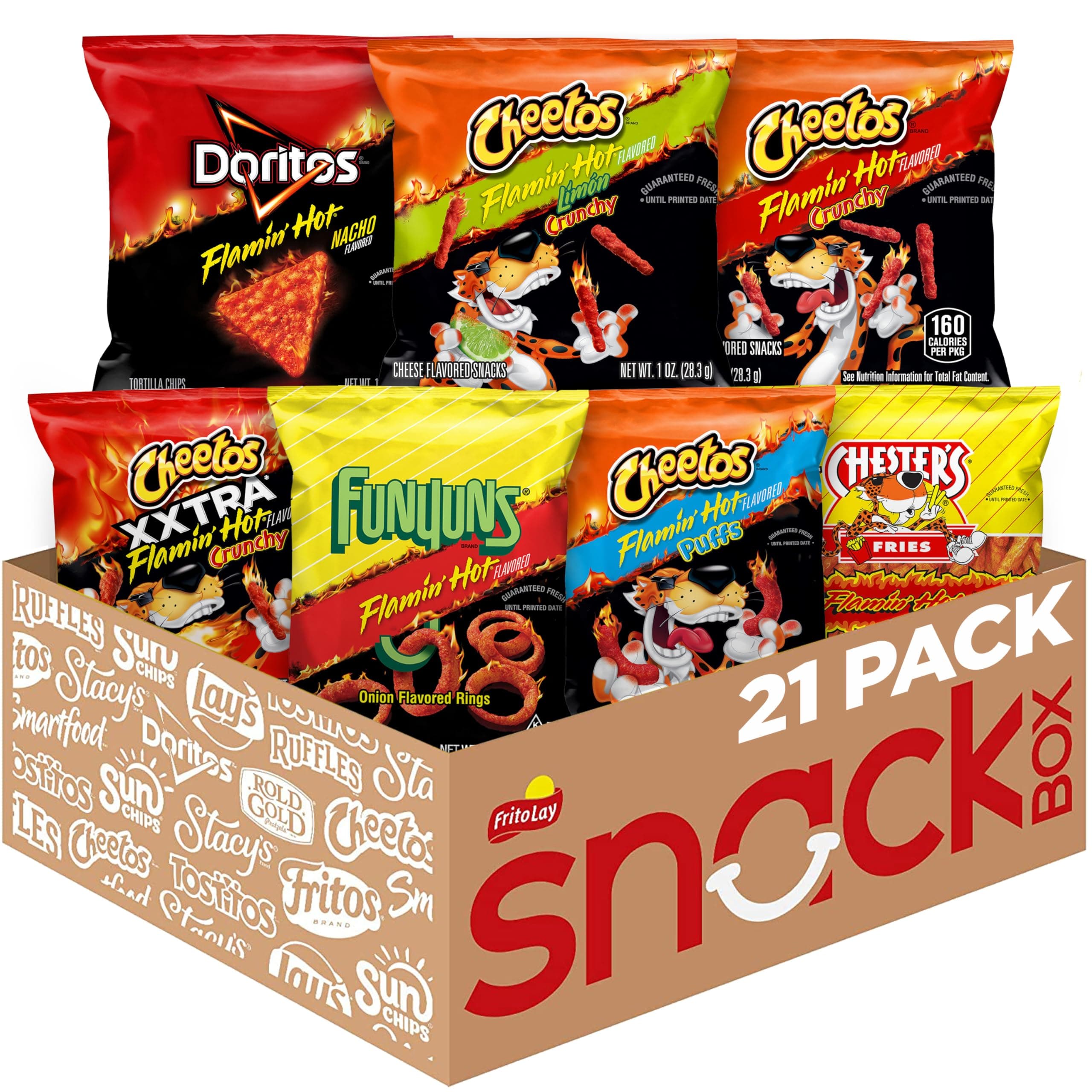 Frito-Lay Flamin' Hot Mix Variety Pack (Pack of 21)
