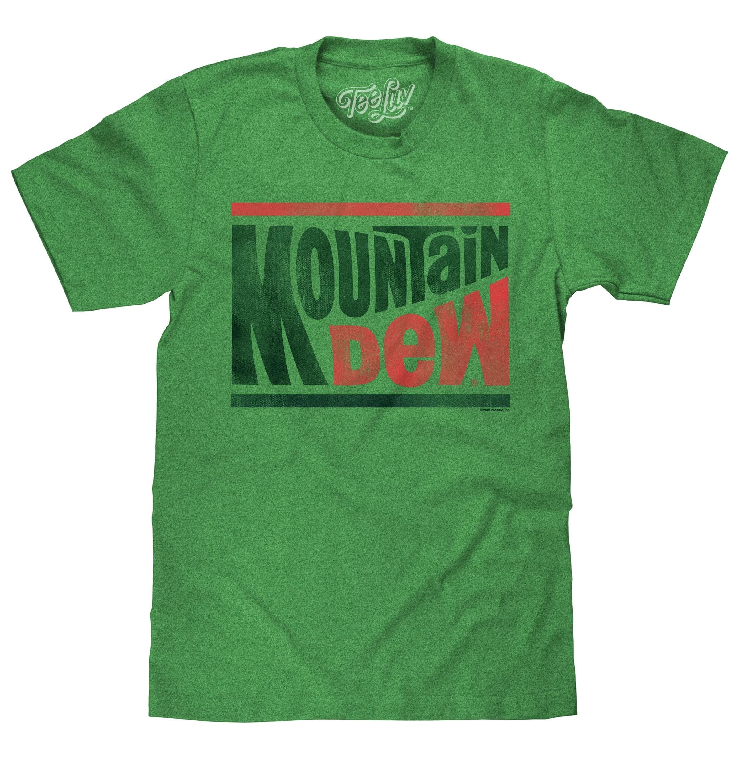 Men's Faded Mountain Dew Soda Shirt - Vintage Mt Dew Logo T-Shirt