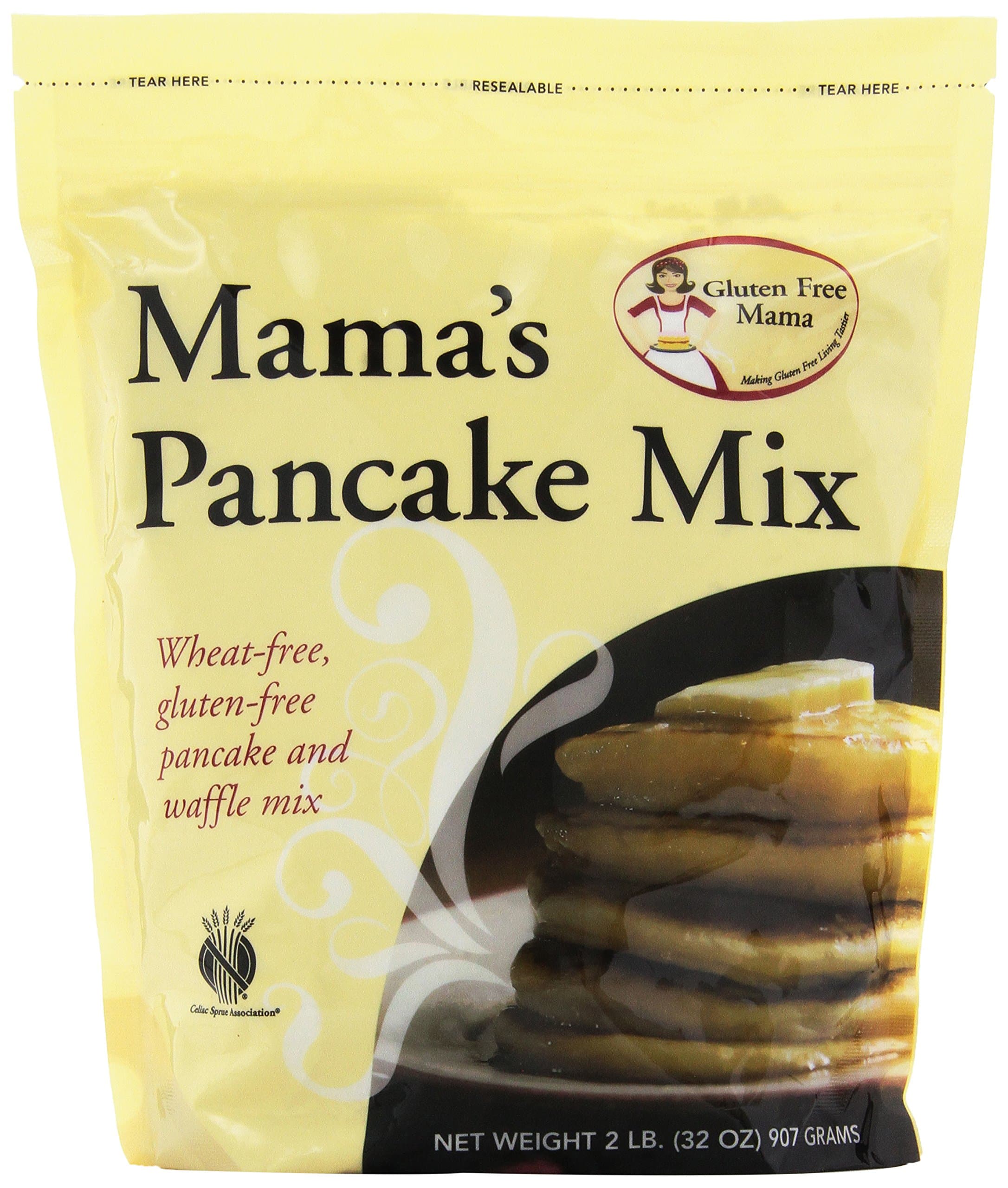 Gluten Free Mama, Mama's Pancake Mix and Waffle Mix, 32 Ounce Pouch (Pack of 6)