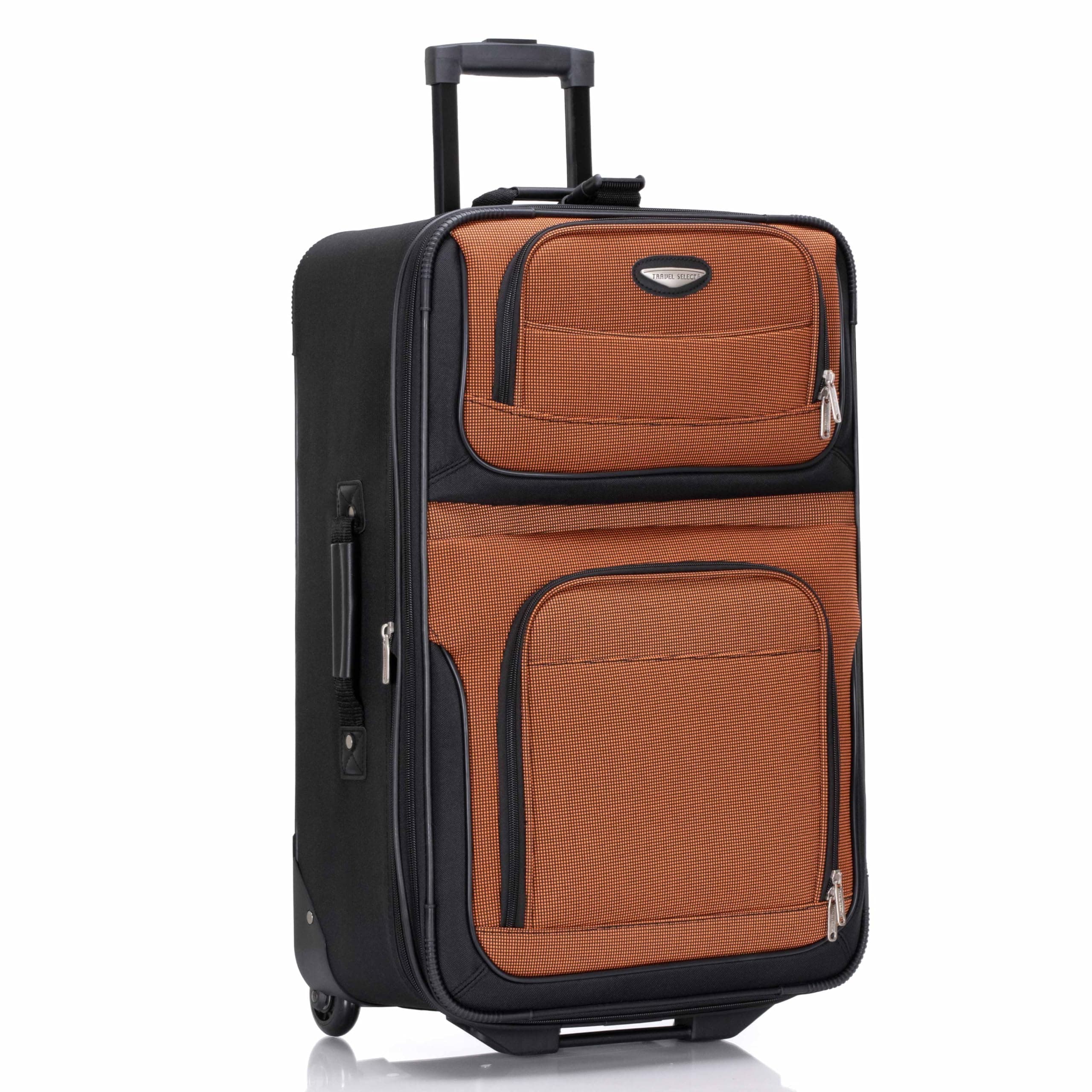 Amsterdam Softside Expandable Luggage with Rolling Wheels, Orange, 25-Inch Medium