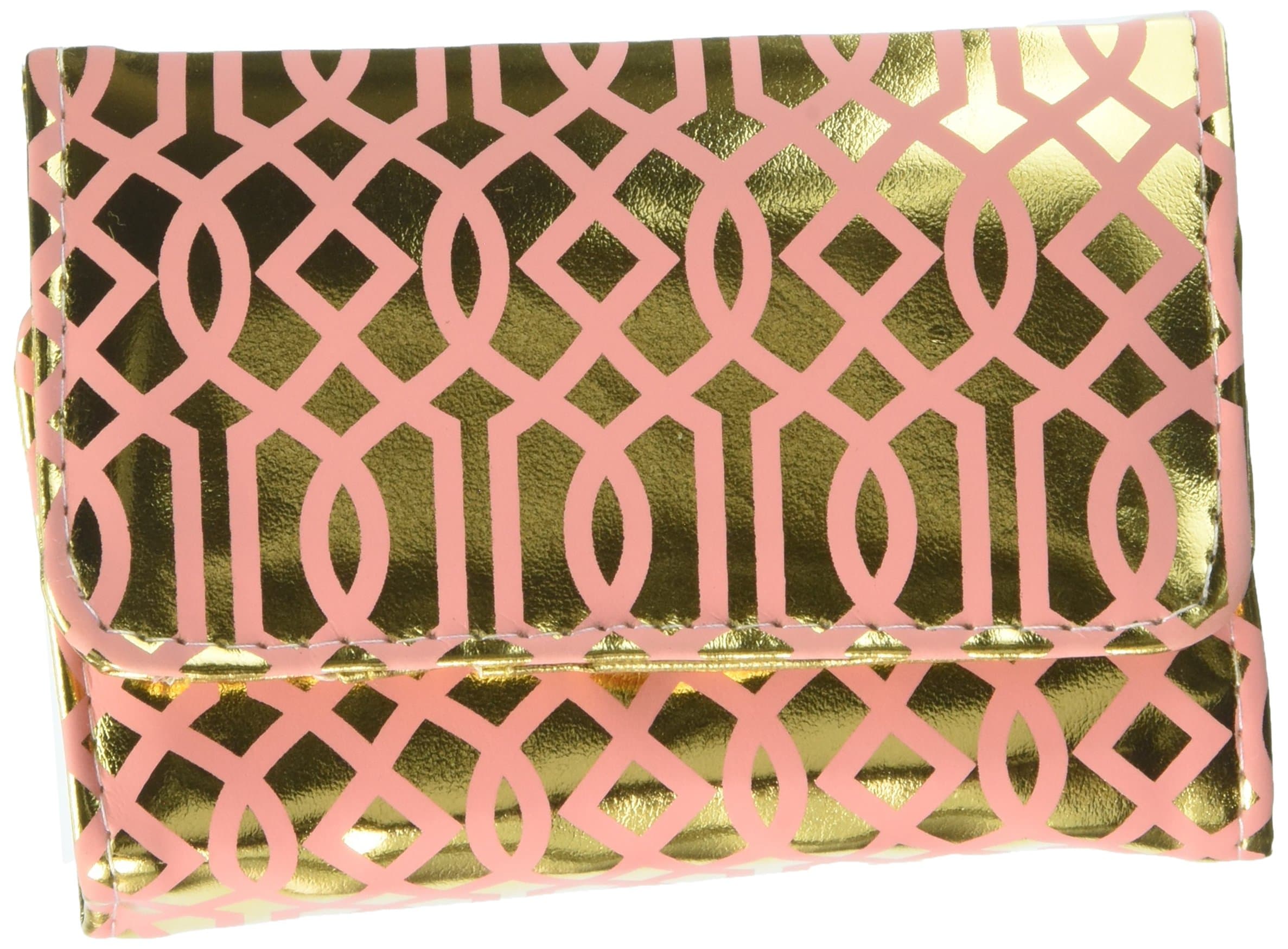 Pill & Vitamin Case, Metallic Coral Trellis, One Size
