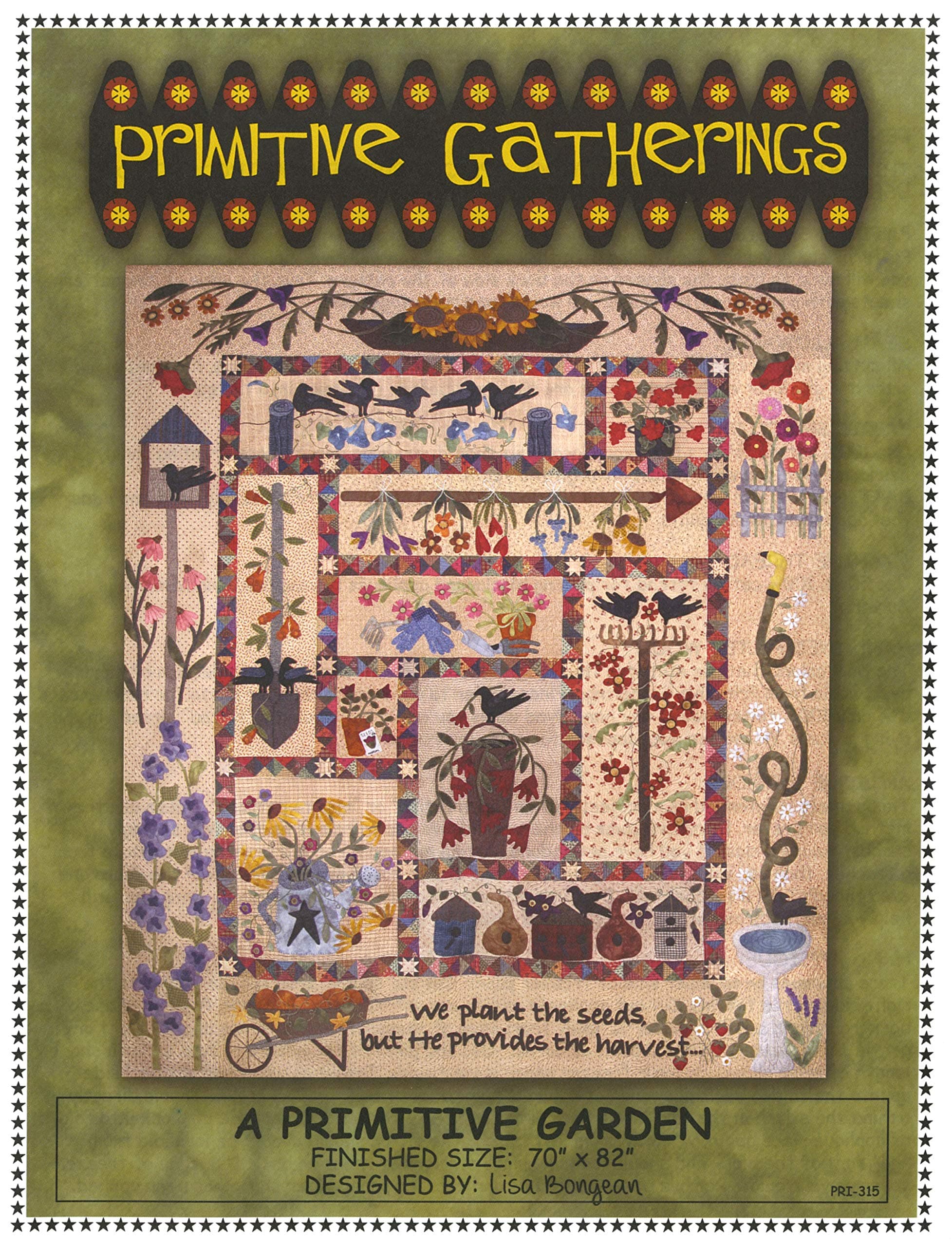 A Primitive Garden Complete Pattern Set by Lisa Bongean