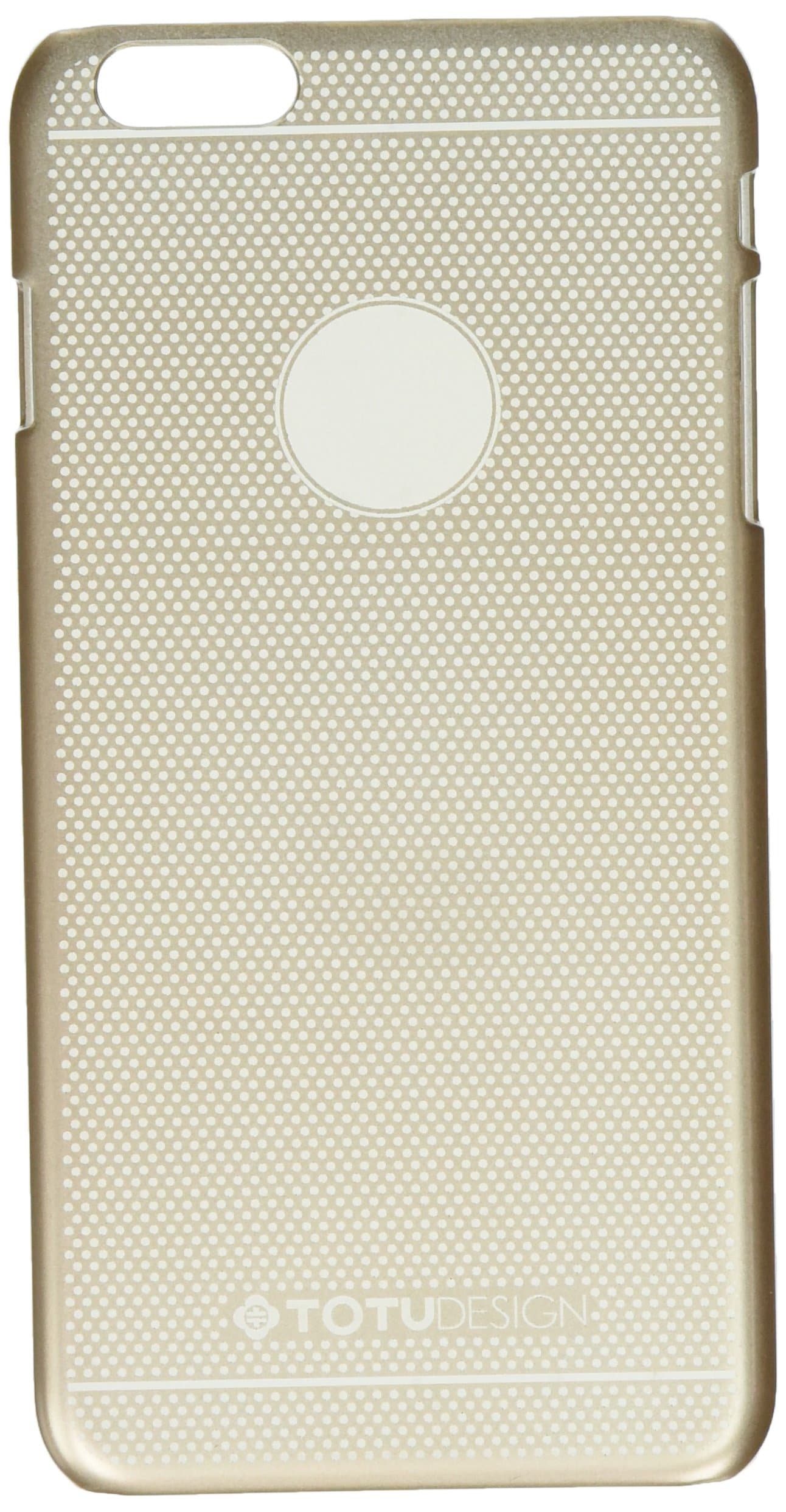 FeelGlad (TM) Totu Design Authentic Electroplating Gold Plated Hard Frosted Case Cover for iPhone 6 Plus 5.5 Inch - Retail Packaging (4-Frosted Side(5.5inch))