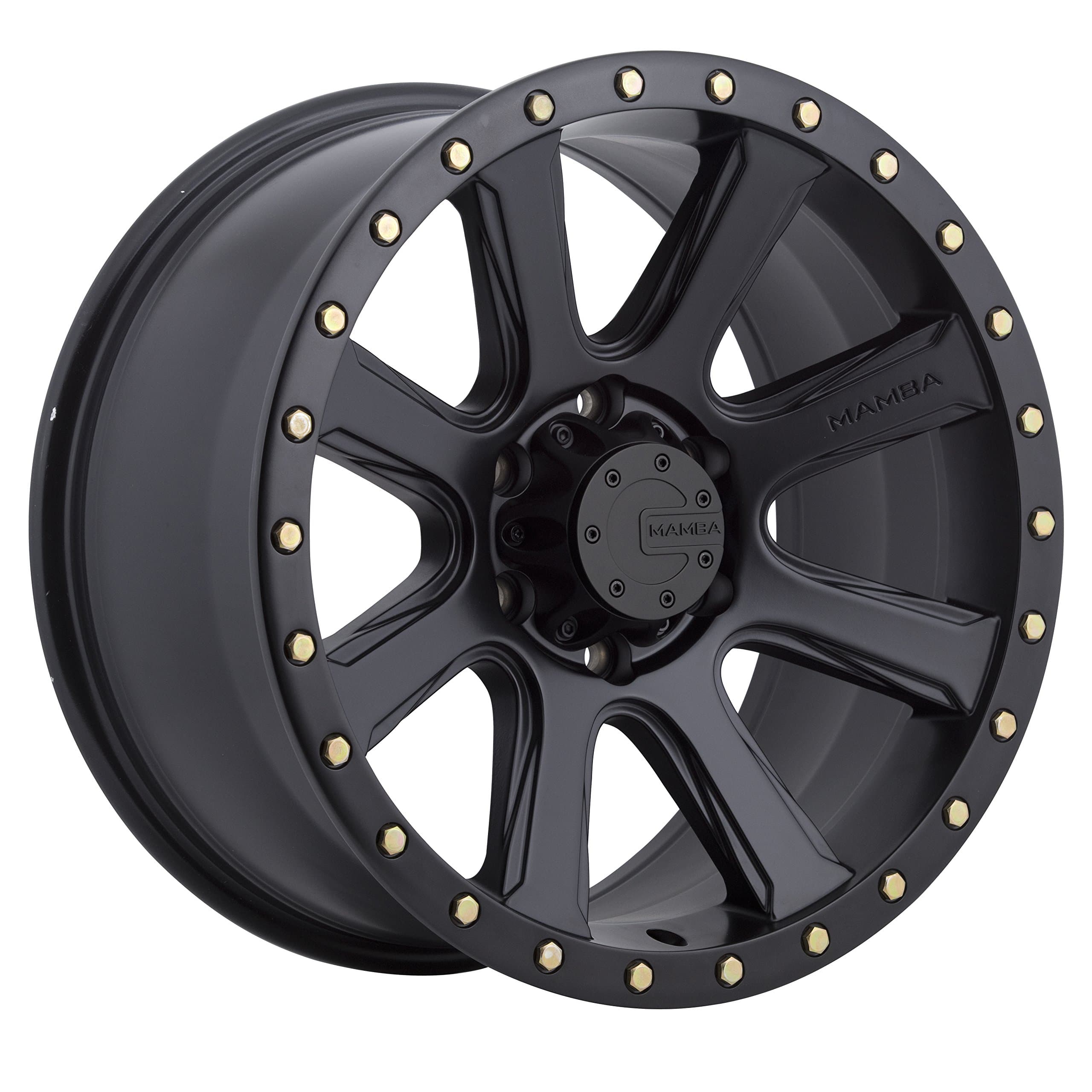 Mamba M16 Matte Black Wheel with Painted and tpms (18 x 9. inches /6 x 139 mm, -12 mm Offset)