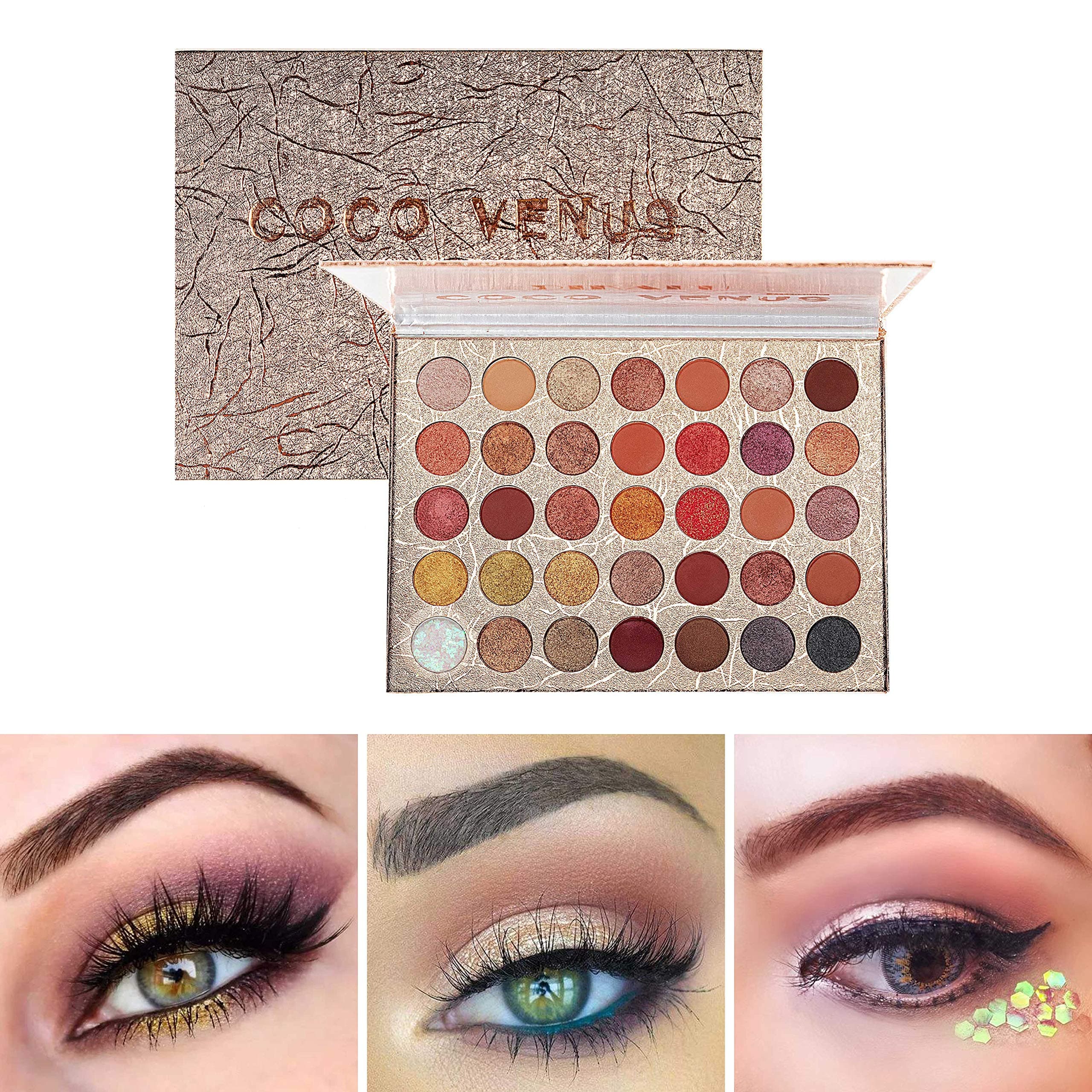 COCO VENUS Eyeshadow Palette 35 Pop Colors High Pigment Waterproof Eye Makeup Palette