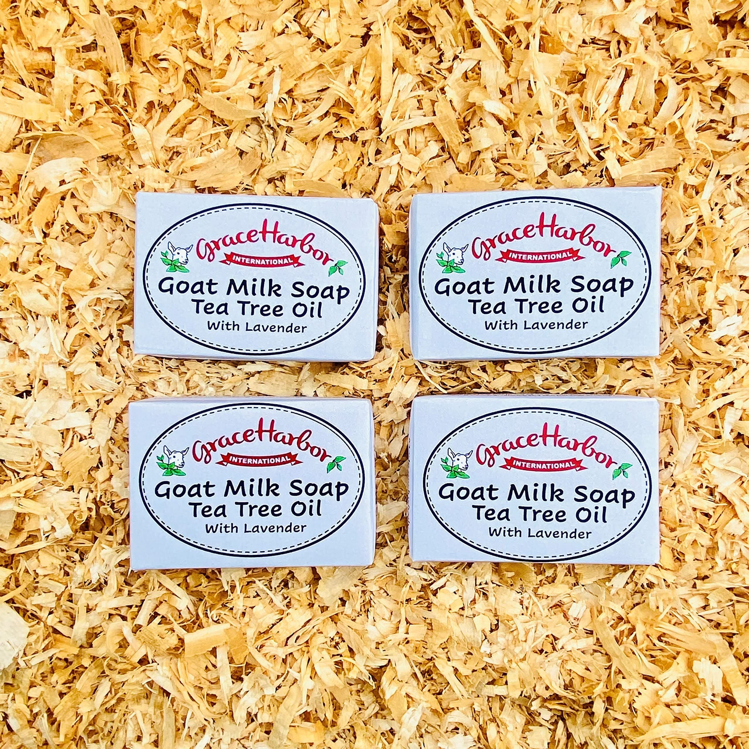 Goat Milk Soap (4-Four Ounce Bars) Tea Tree Oil with Lavender