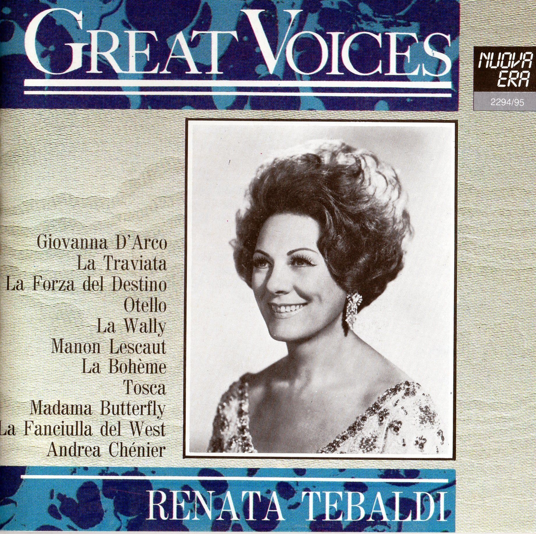 Great Voices ~ Renata Tebaldi (2 CD Box Set) (Nuova Era)