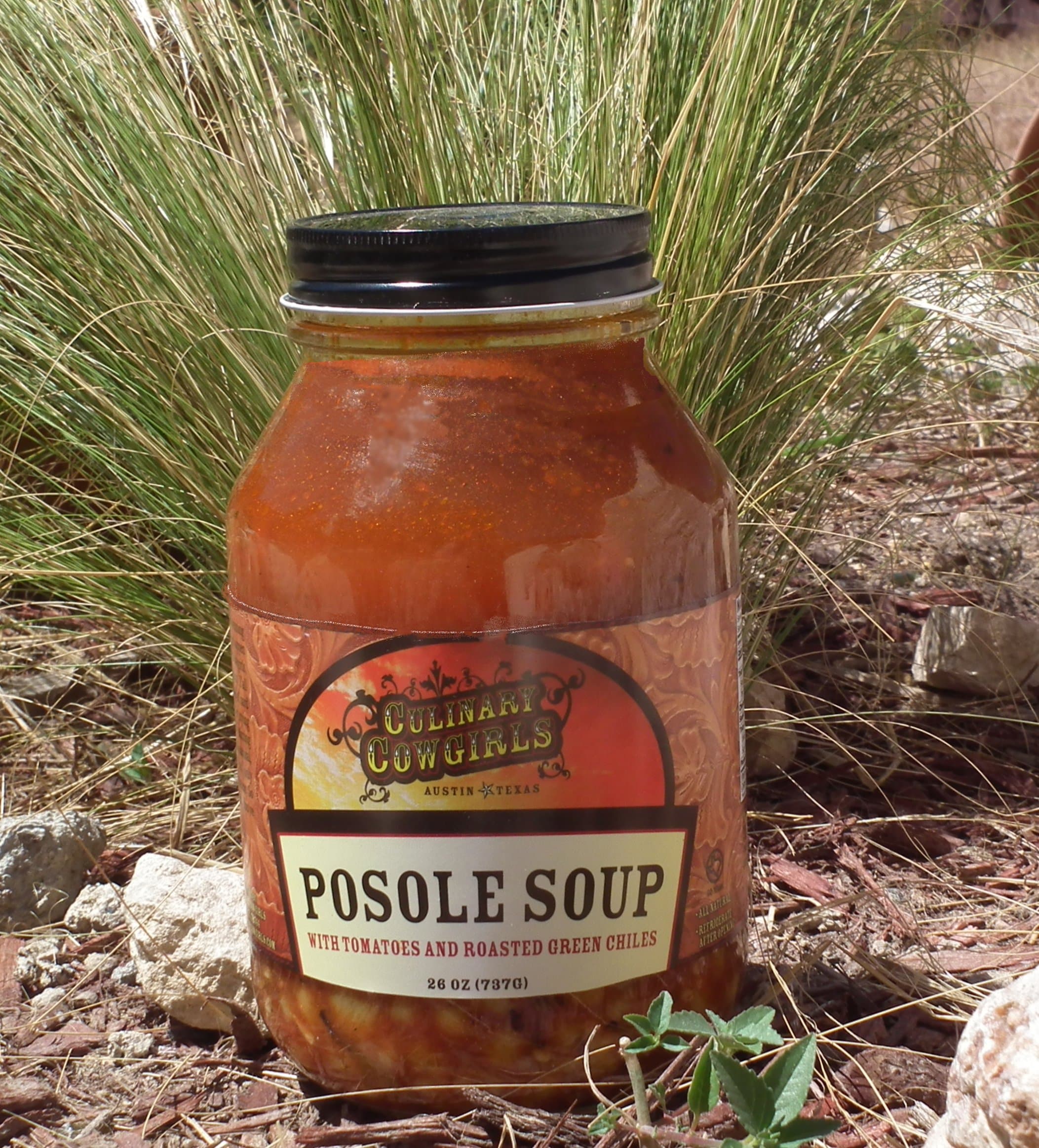 Culinary Cowgirls All-Natural Posole W/Roasted Green Chiles Soup 2 POUND JAR