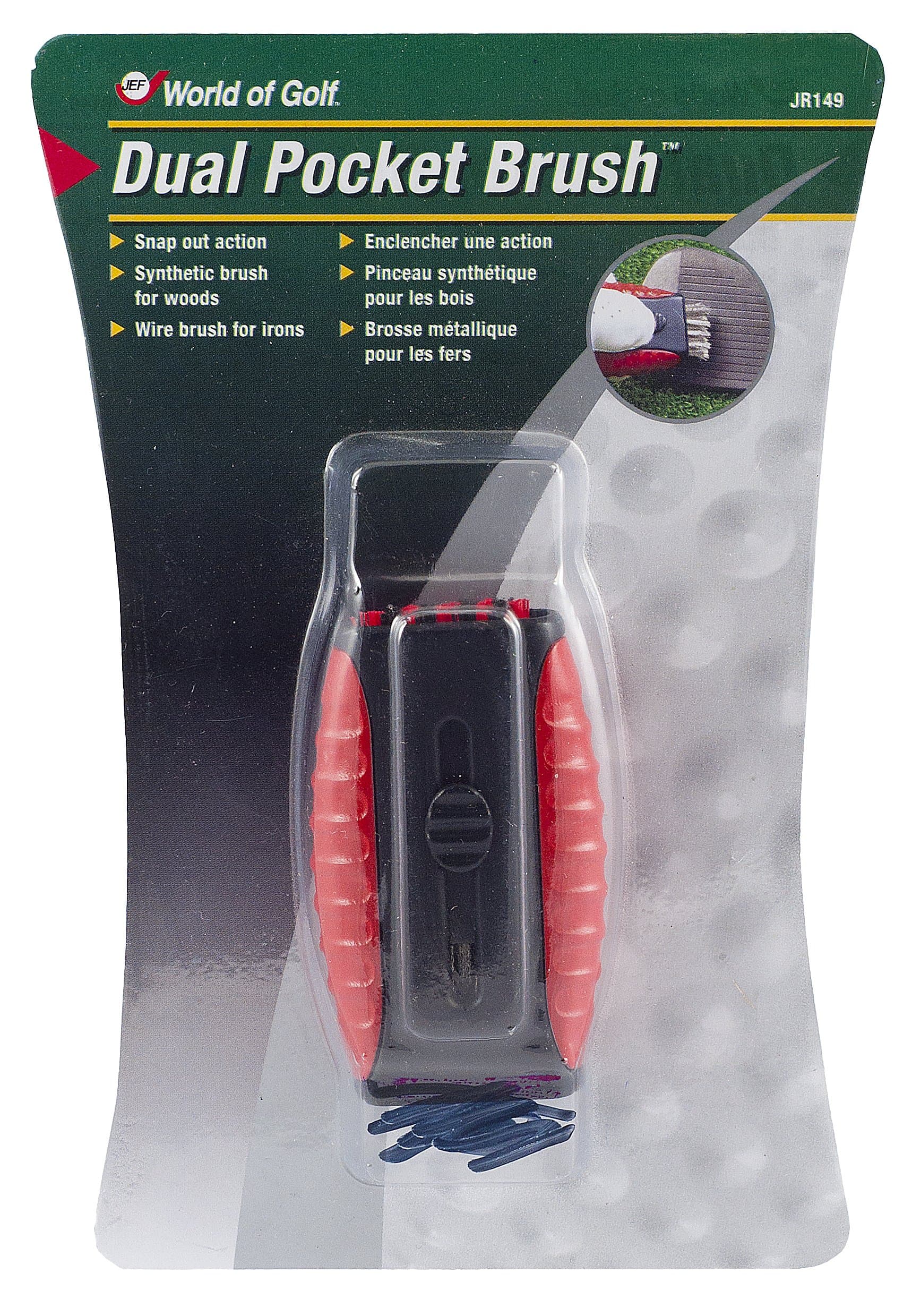 JEF World of Golf JR149 Golf Club Dual Pocket Brush