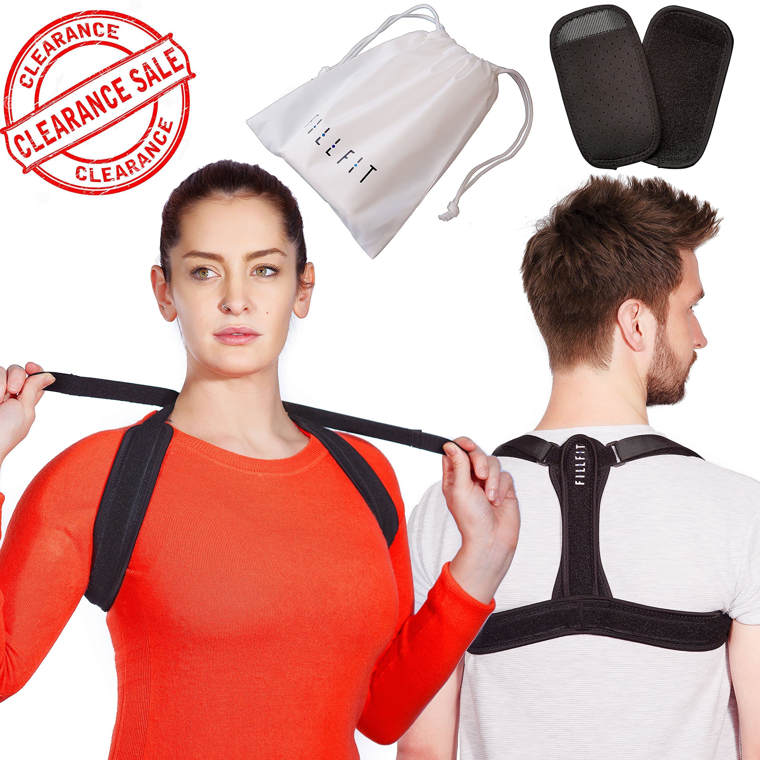 Posture Corrector for Women and Men by Fillfit | Adjustable Posture Support, Clavicle Brace, High Upper Back Brace, Improves Bad Posture and Shoulder Alignment | Confident Posture, Confident Life [R]