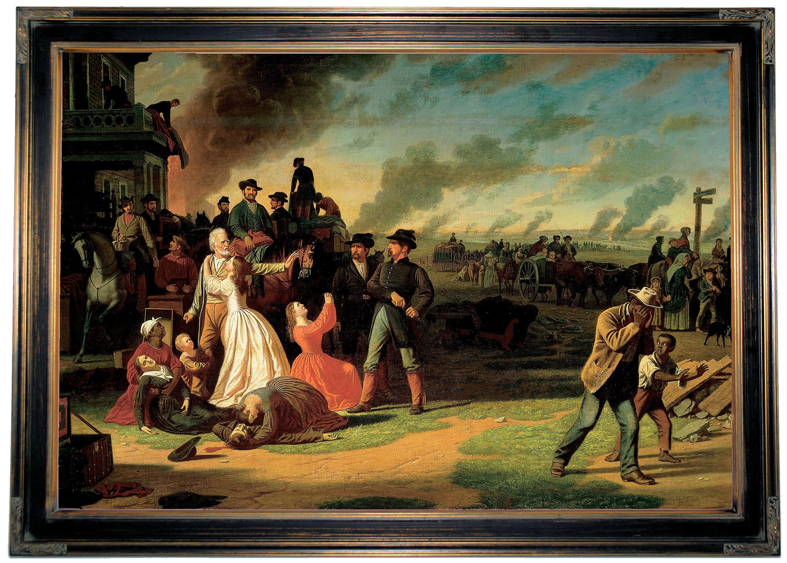 George Bingham Order Number 11 1865 - Brown Gallery Framed Canvas Print Repro 23x32