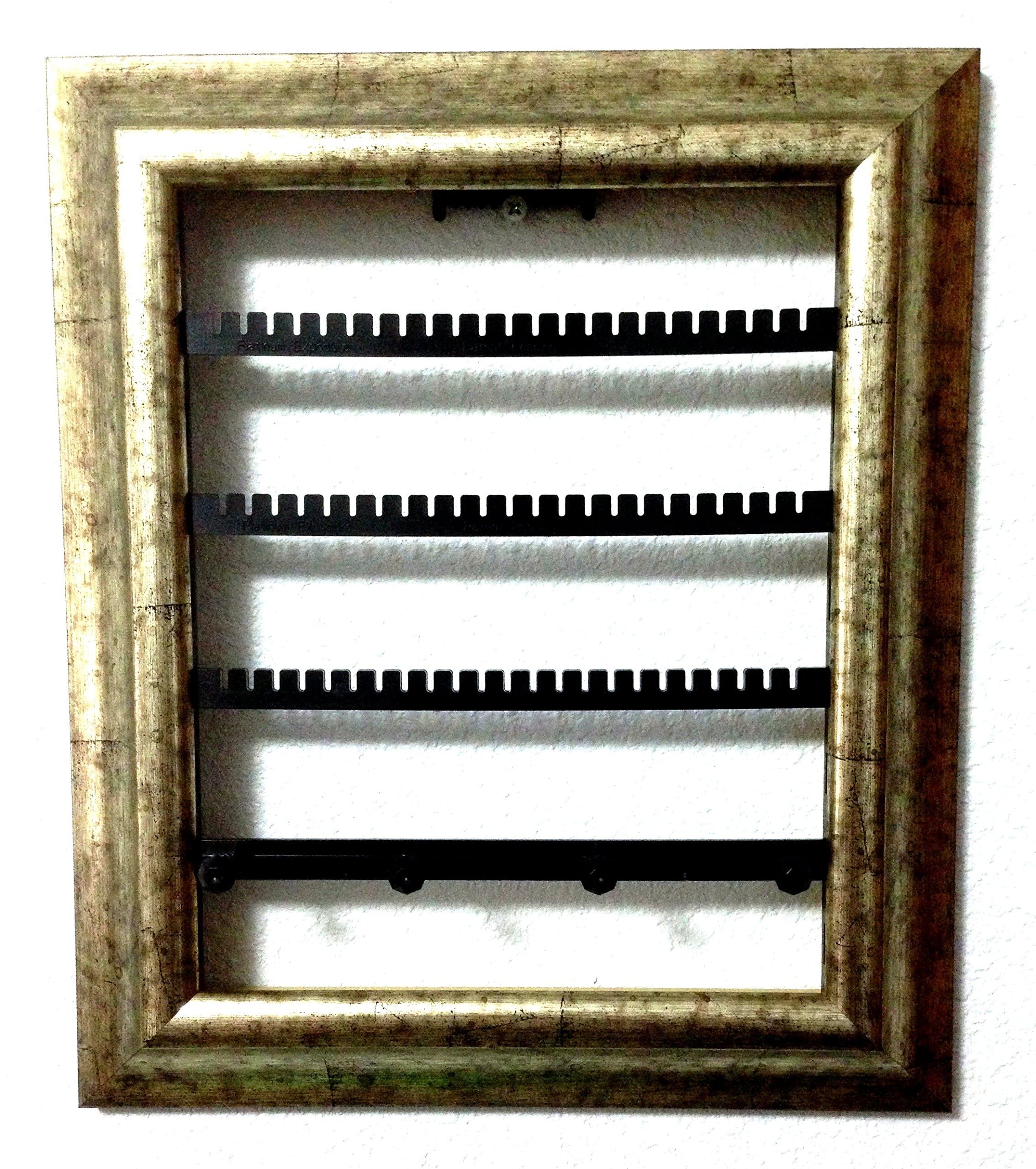 The Jewelry Frame! Decorative Jewelry Display Organizer in a Picture Frame! (8”x10”, Antique Silver)
