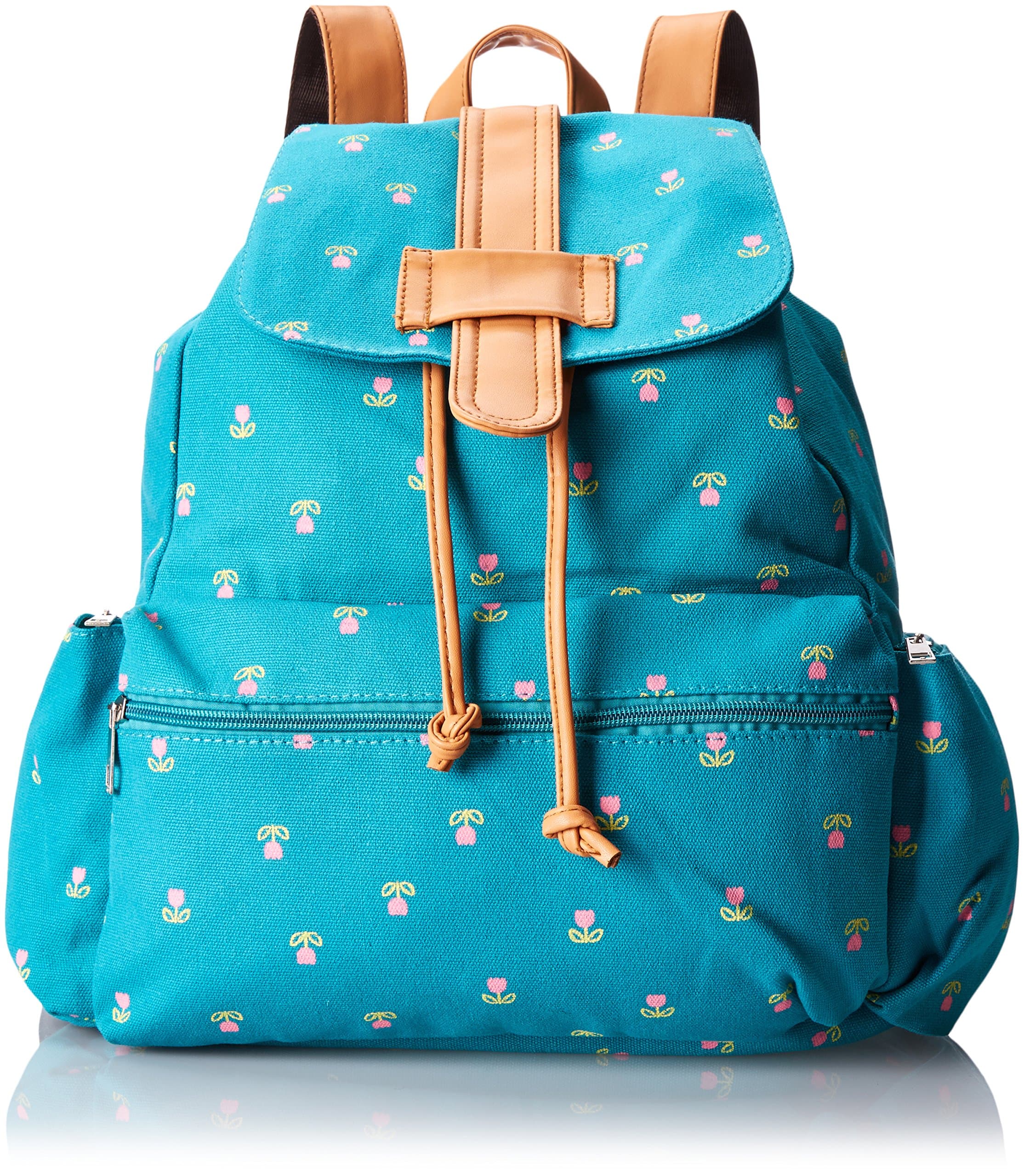 Egelbel Girls Canvas Pastoral Floral Flower Leisure Backpack School Bag