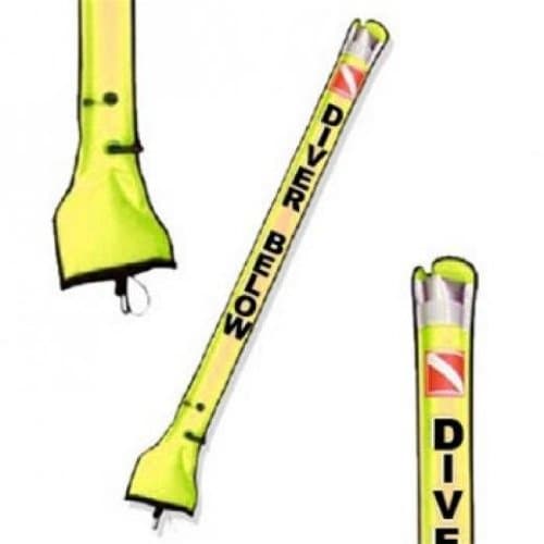 Storm High Visibility Surface Marker Buoy 6ft - Yellow for Scuba and Snorkeling